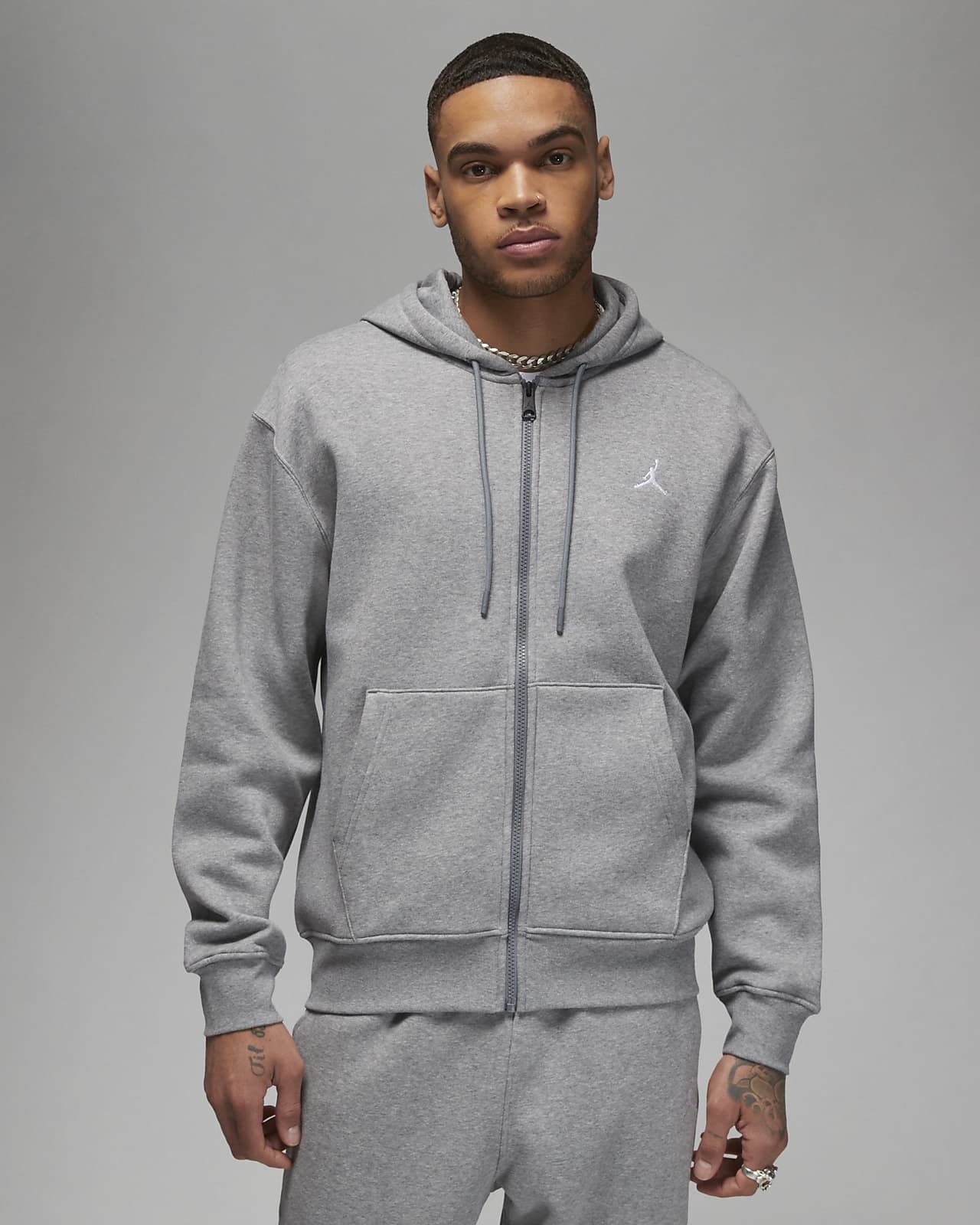 Embroidered Zip Through Hoodie - Men - Ready-to-Wear