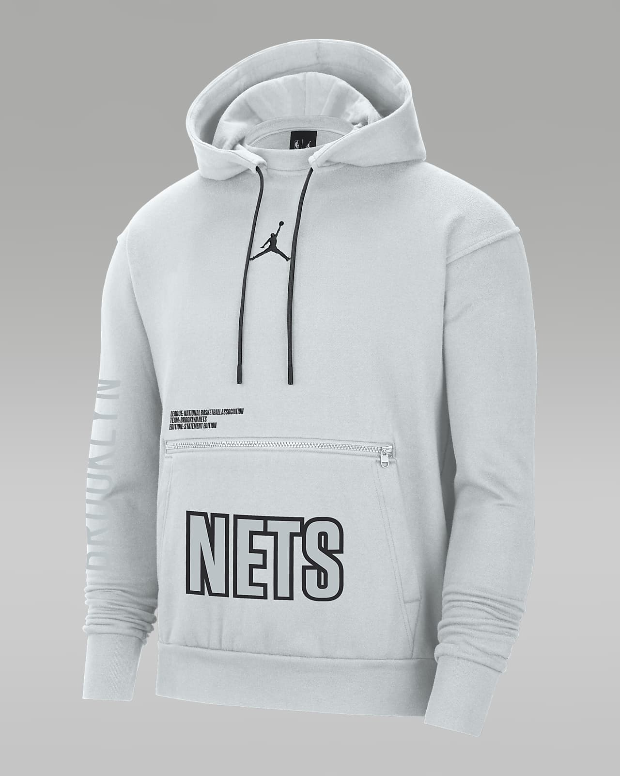 Brooklyn Nets Courtside Statement Edition Men's Jordan NBA Fleece Pullover  Hoodie