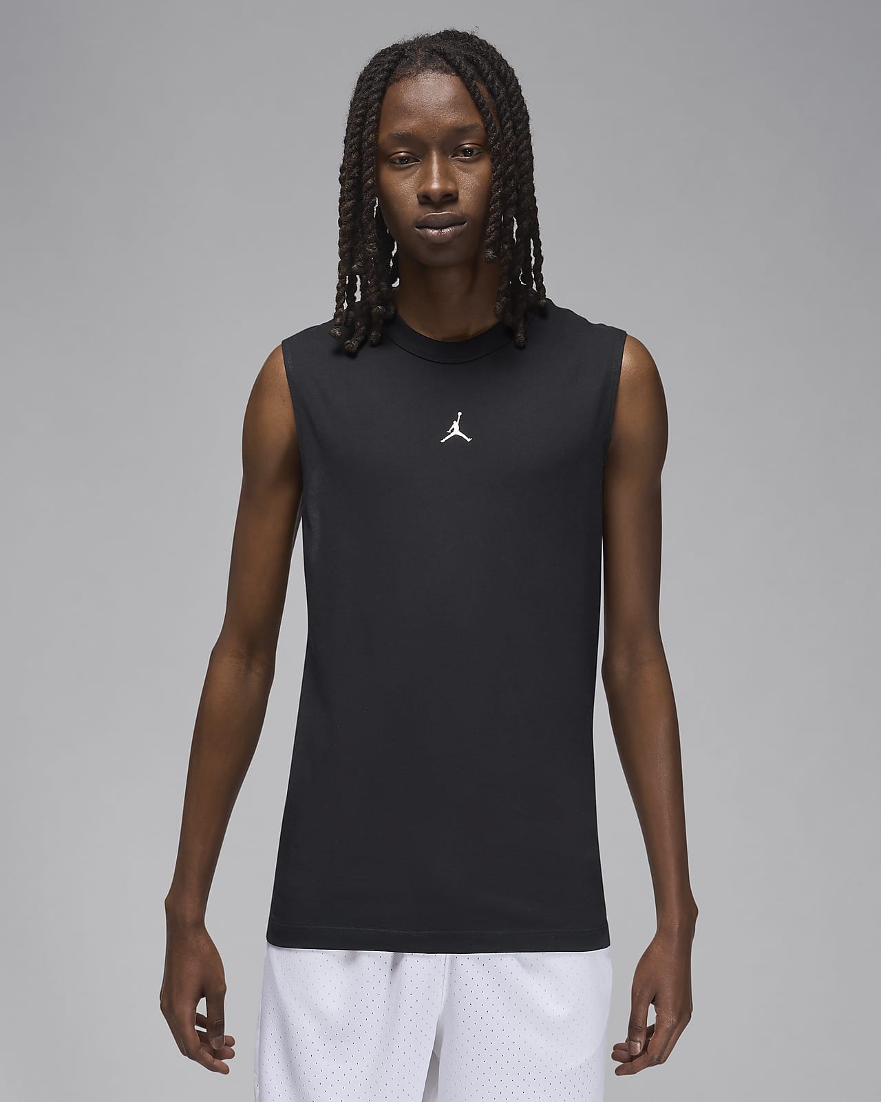 Air Jordan, Jordan Sport Dri-FIT Sleeveless Top Mens, Black/White