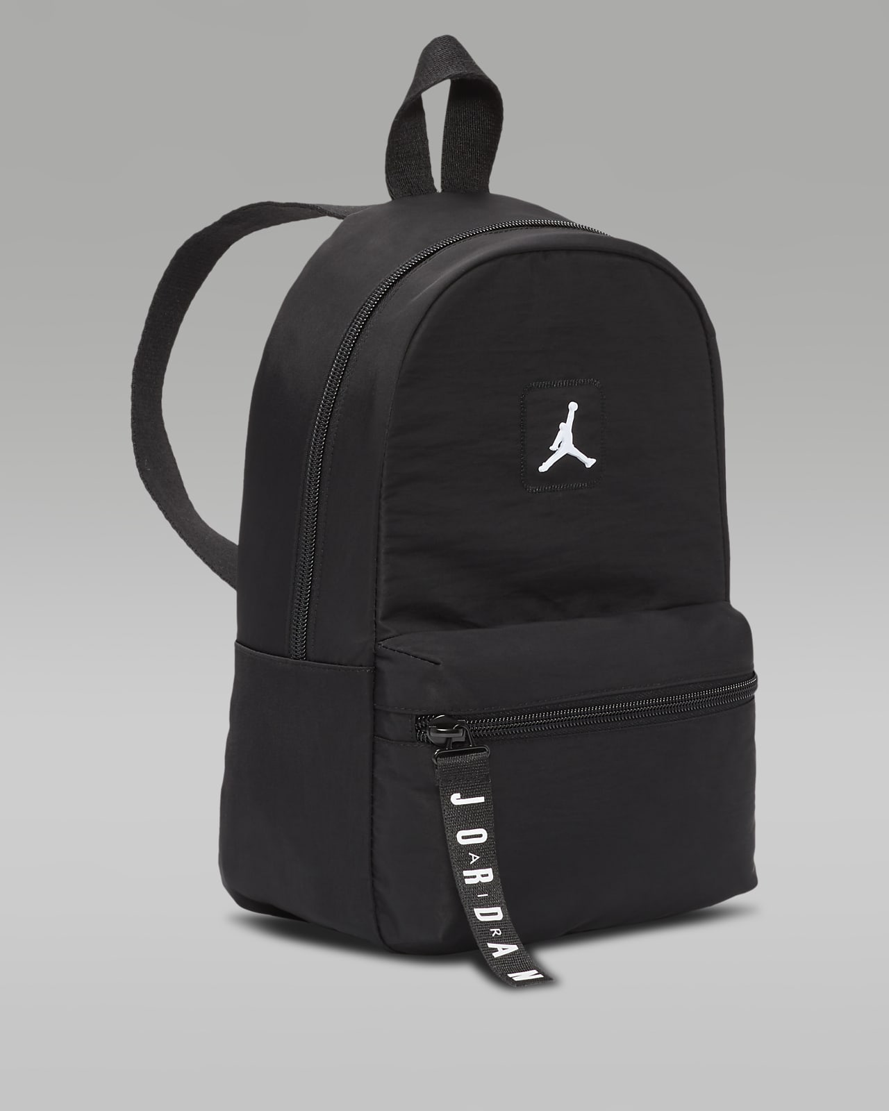 Grey mini backpack top
