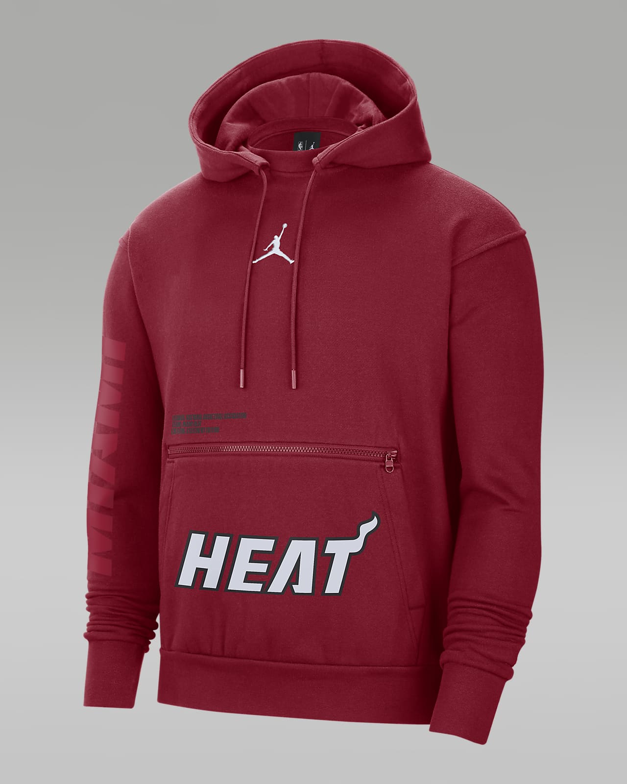 Sudadera con gorro sin cierre de tejido Fleece Jordan NBA para hombre Miami  Heat Courtside Statement Edition