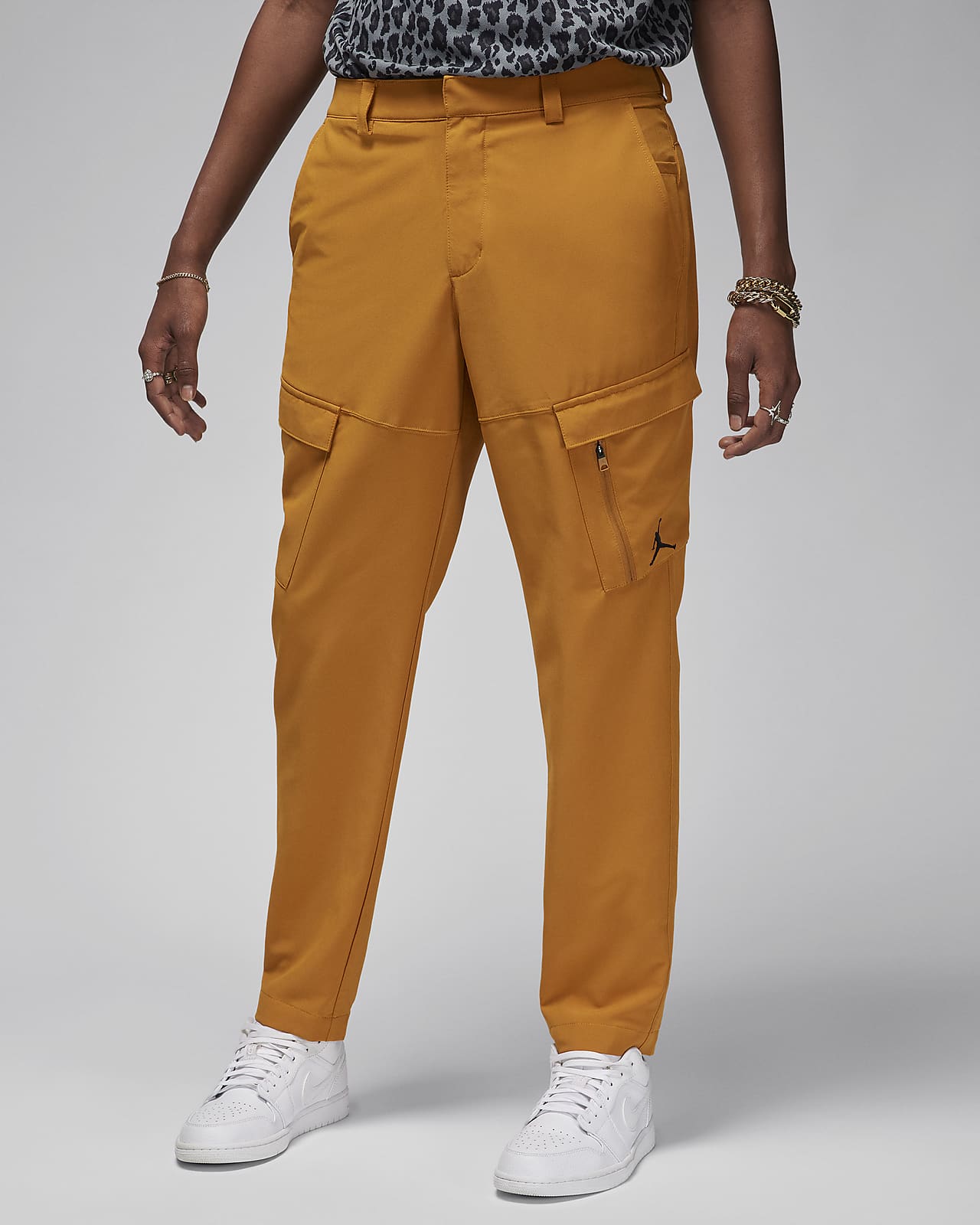 Men's 36 in. x 32 in. Khaki Cotton/Polyester/Spandex Flex Work Pants with 6  Pockets