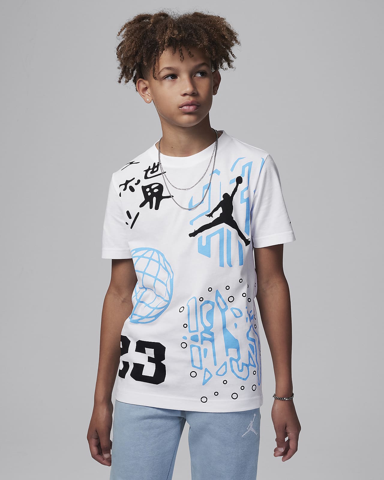 Playera blanca jordan discount
