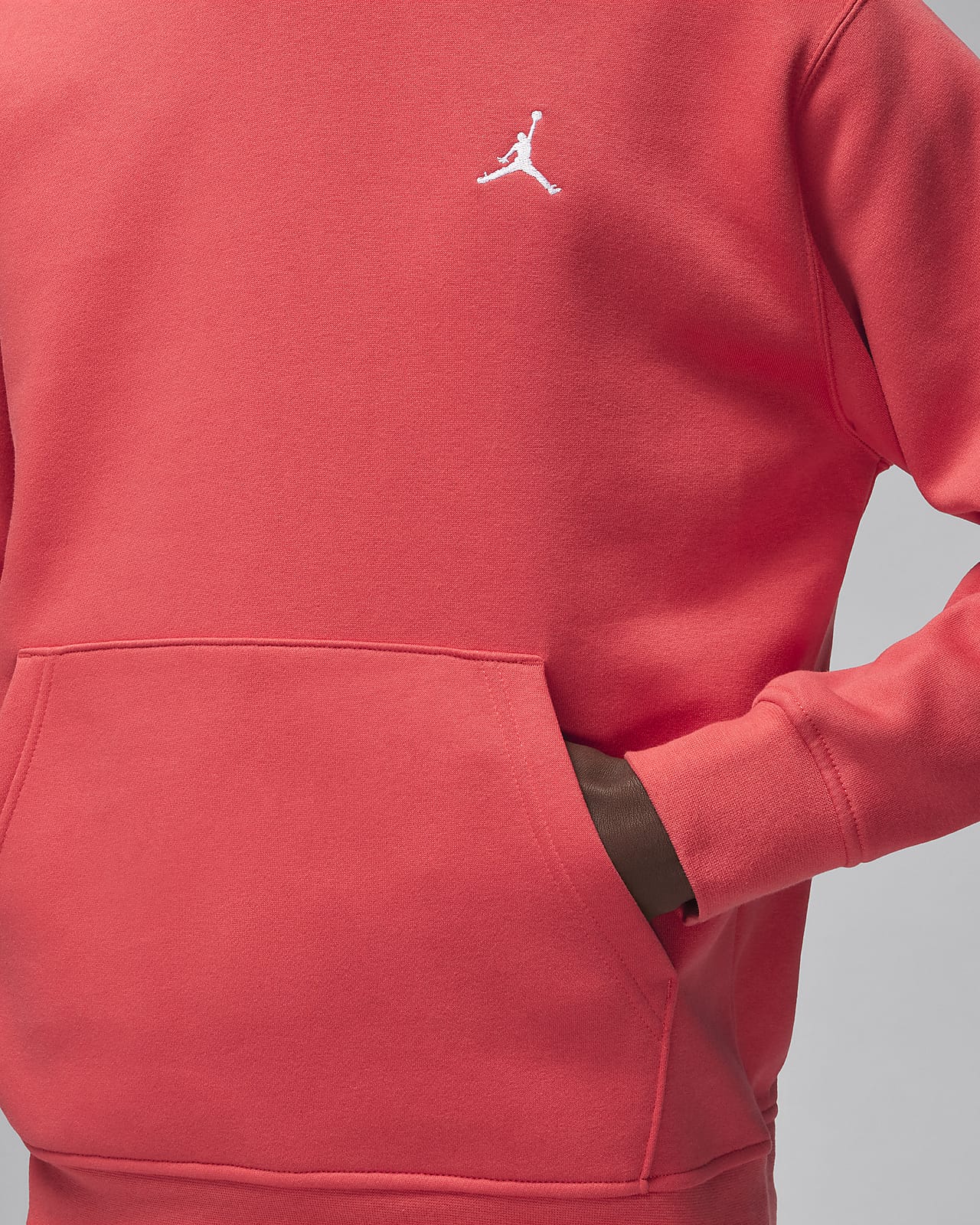 Jordan Essentials Fleece Pullover Mens Hoodie Red FJ7774-687