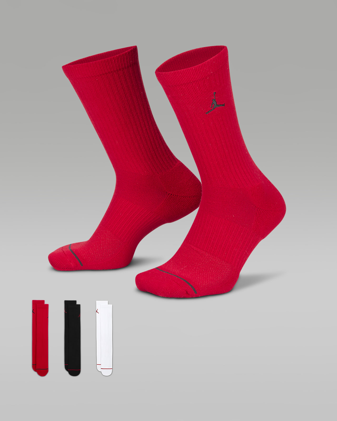 Καθημερινές κάλτσες μεσαίου ύψους Jordan (τρία ζευγάρια)