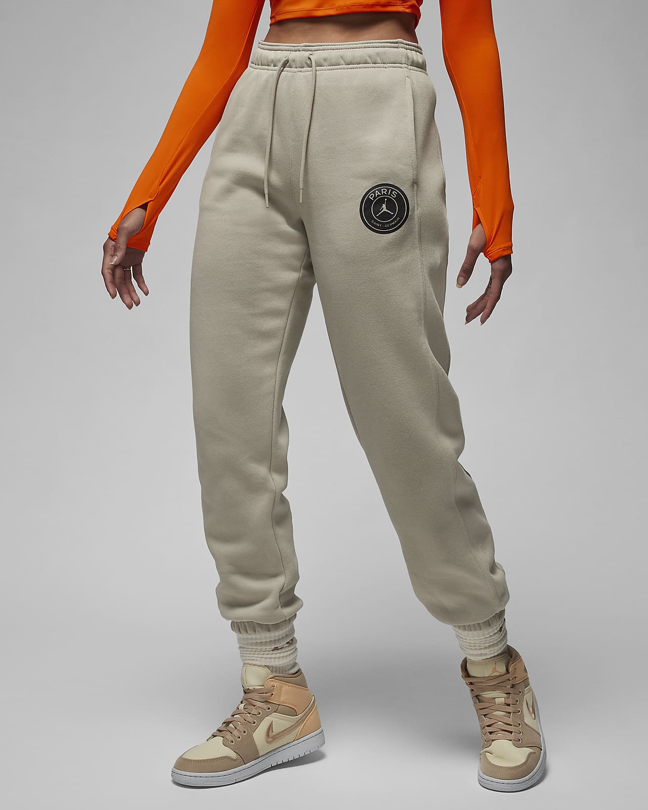 Pants de tejido Fleece Jordan del Paris Saint-Germain para mujer. Nike MX