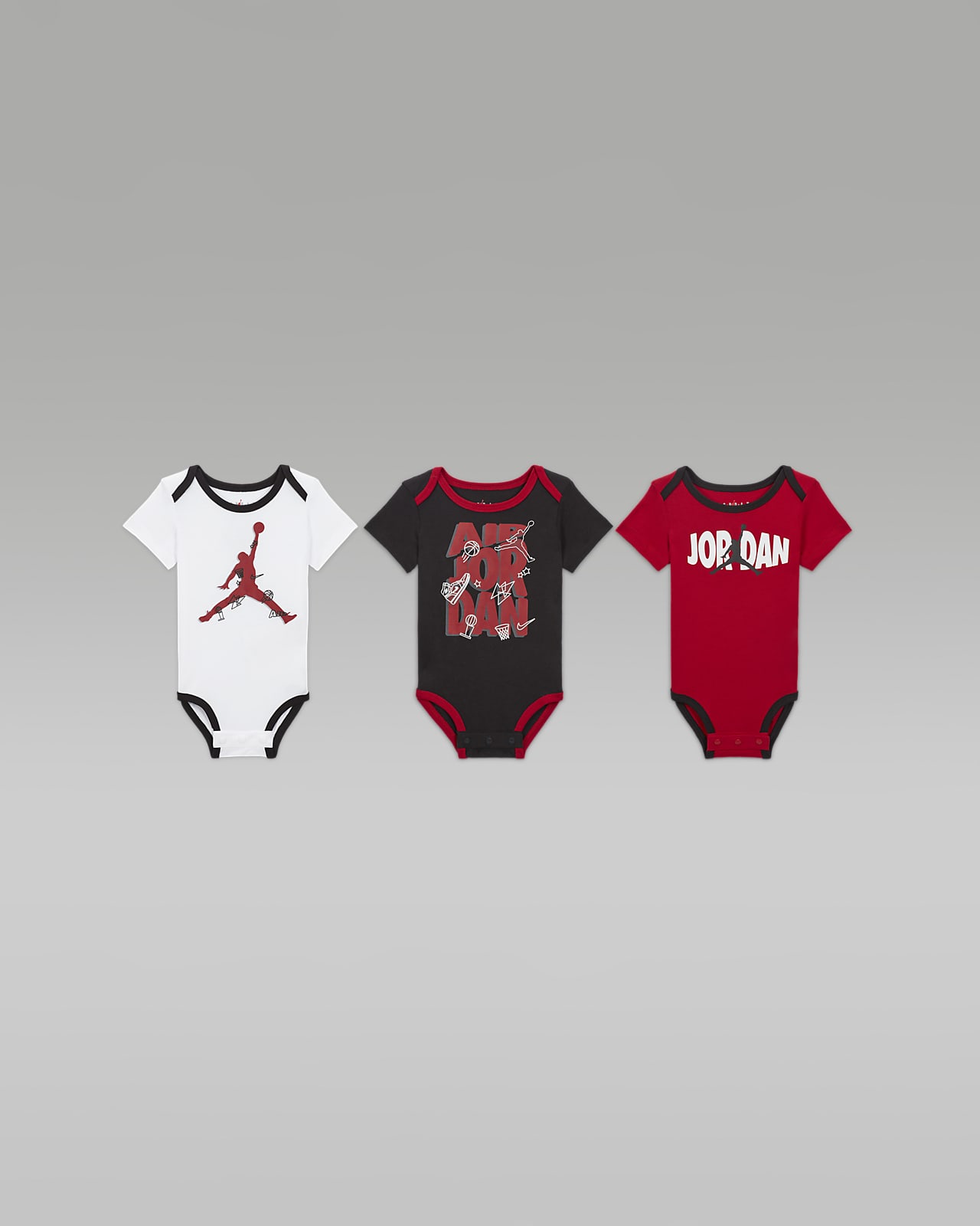 Jordan Playground Bodysuit 3-Pack Set Baby (3–6M) Set. Nike LU