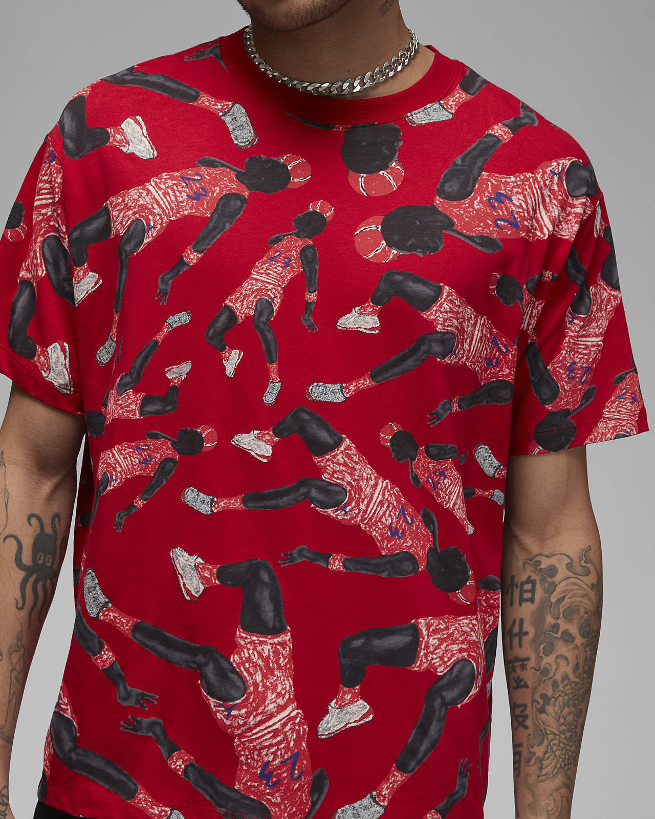 Nike red leopard print shirt top