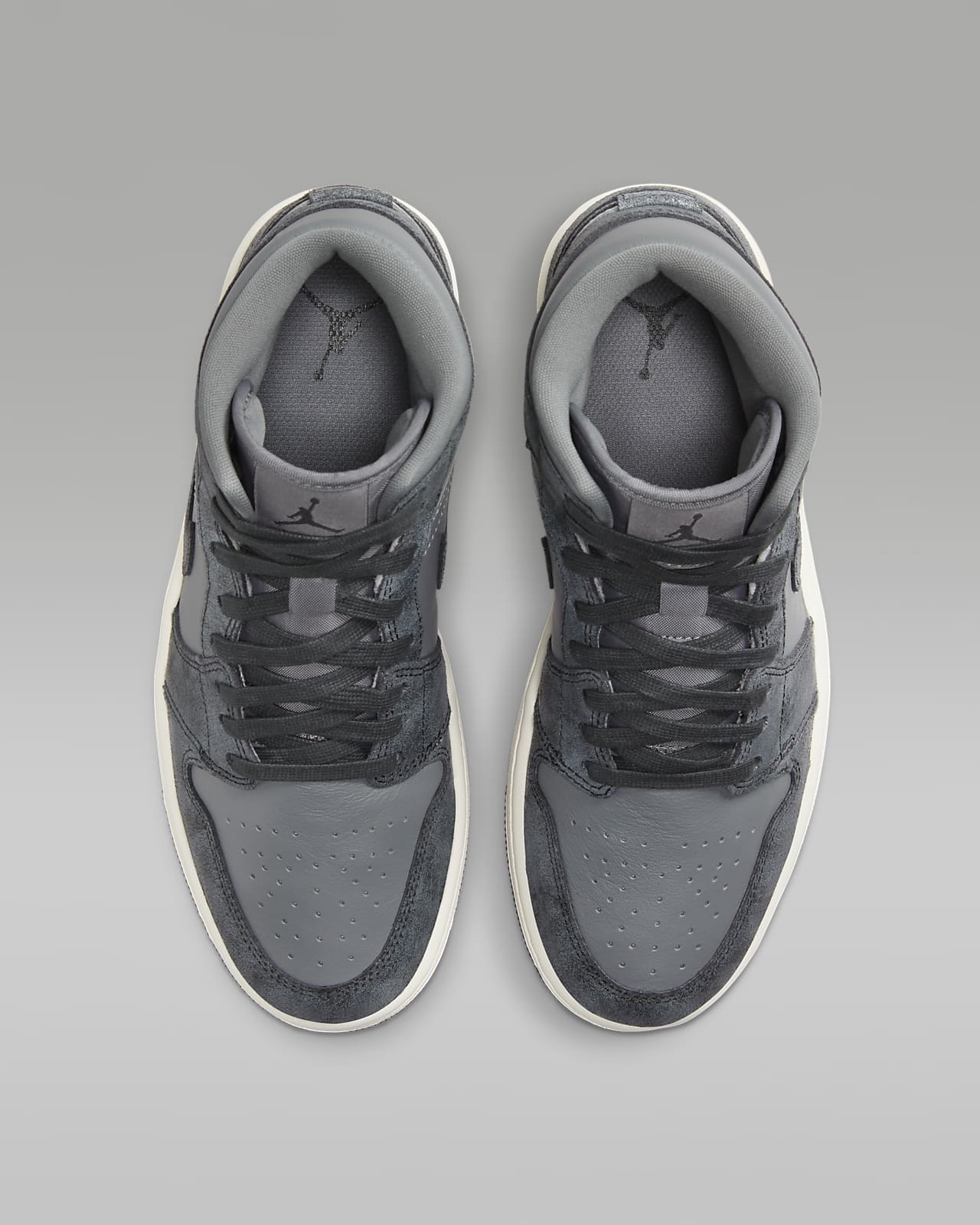 Nike Chaussures de fitness Air Jordan 1 Mid pour homme, gris