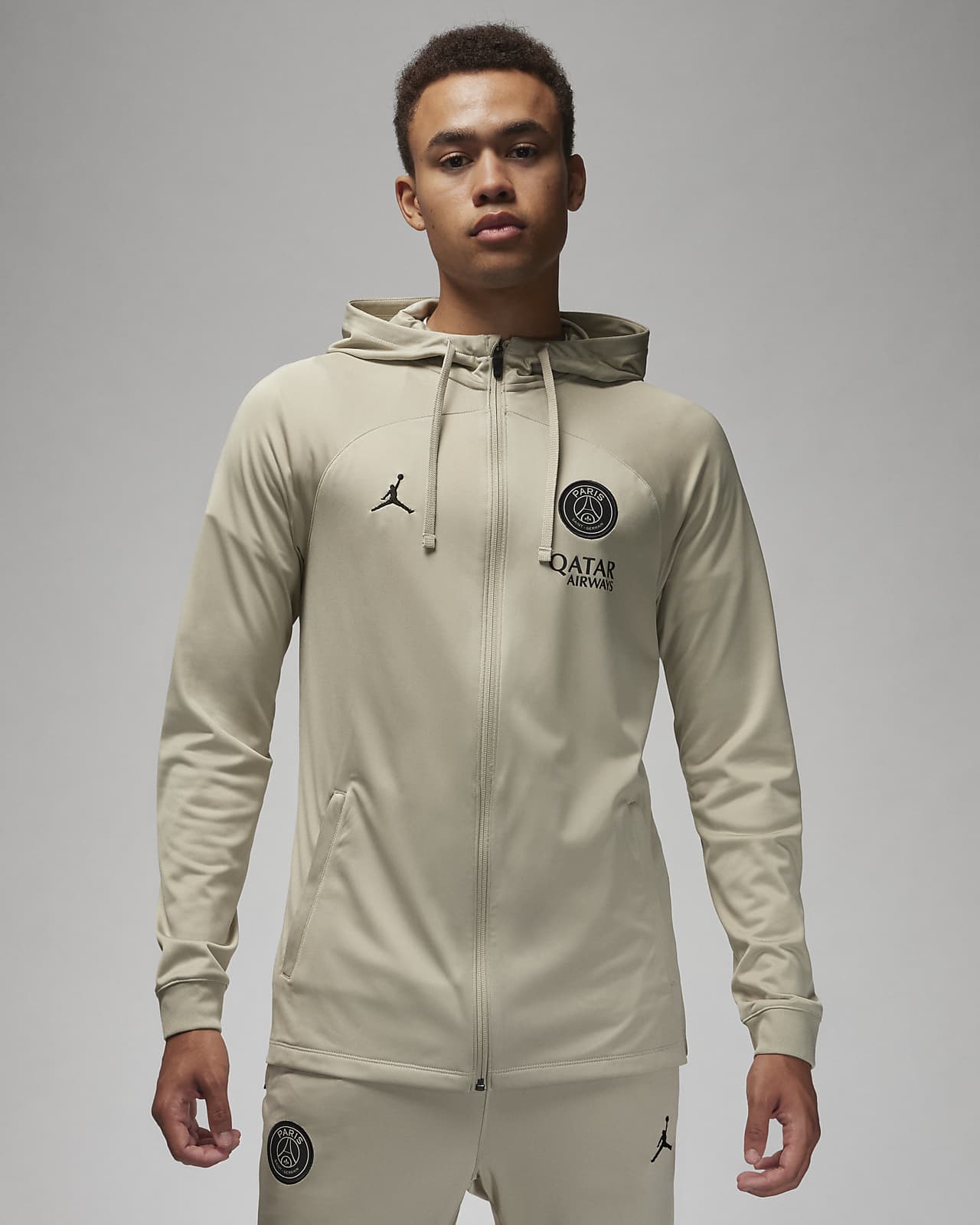 Chándal Nike PSG Dri-Fit Strike Woven UCL gris oscuro