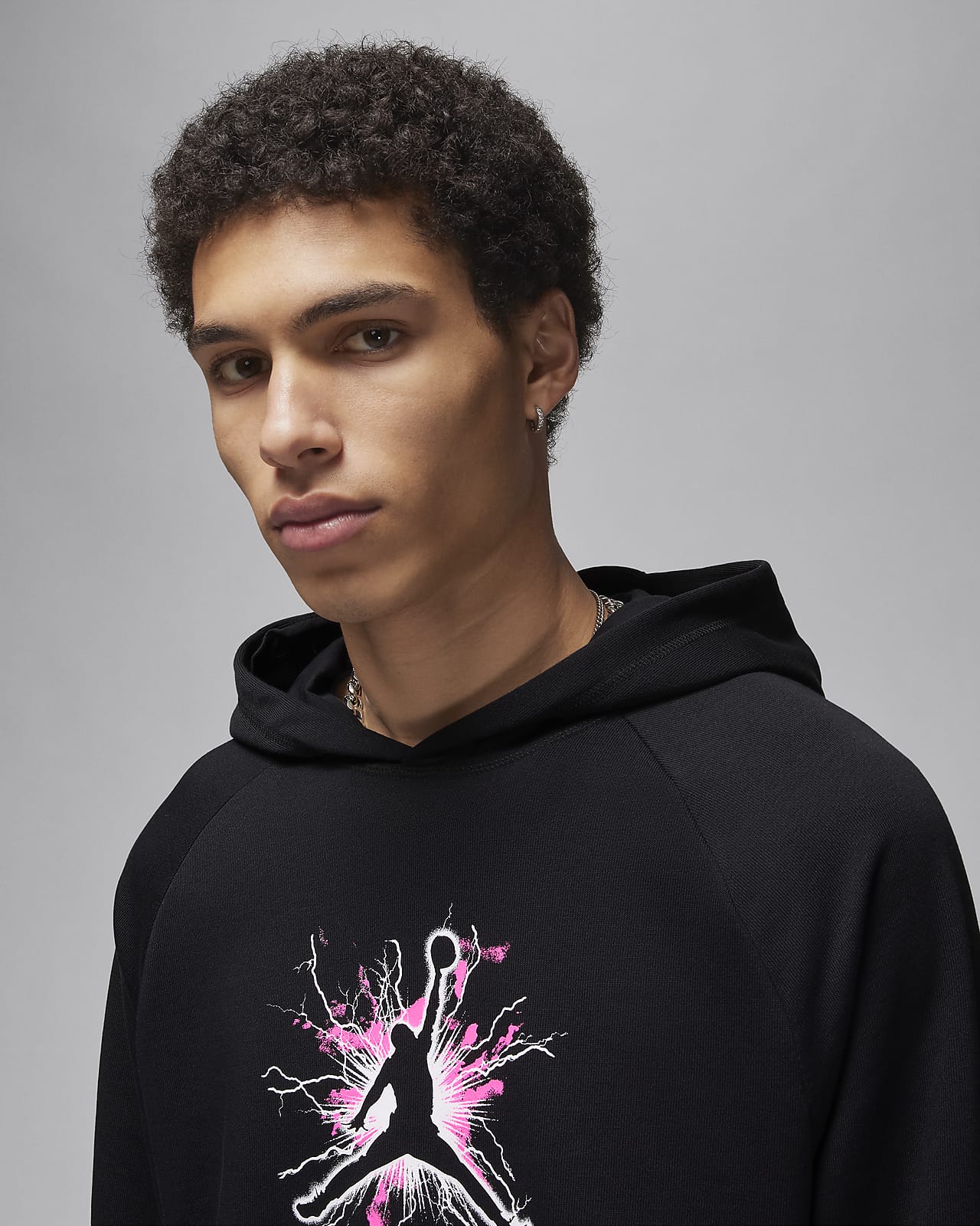 Pink and black jordan hoodie 2025