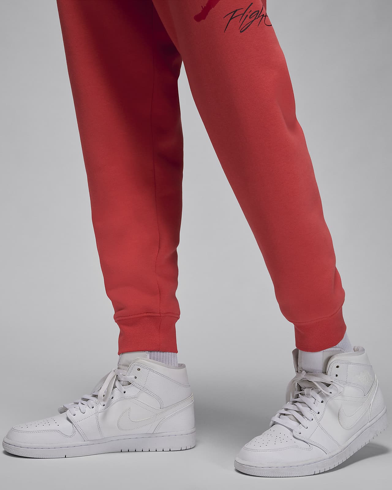 Jordan Essentials Fleece Pants Carbon Heather / White