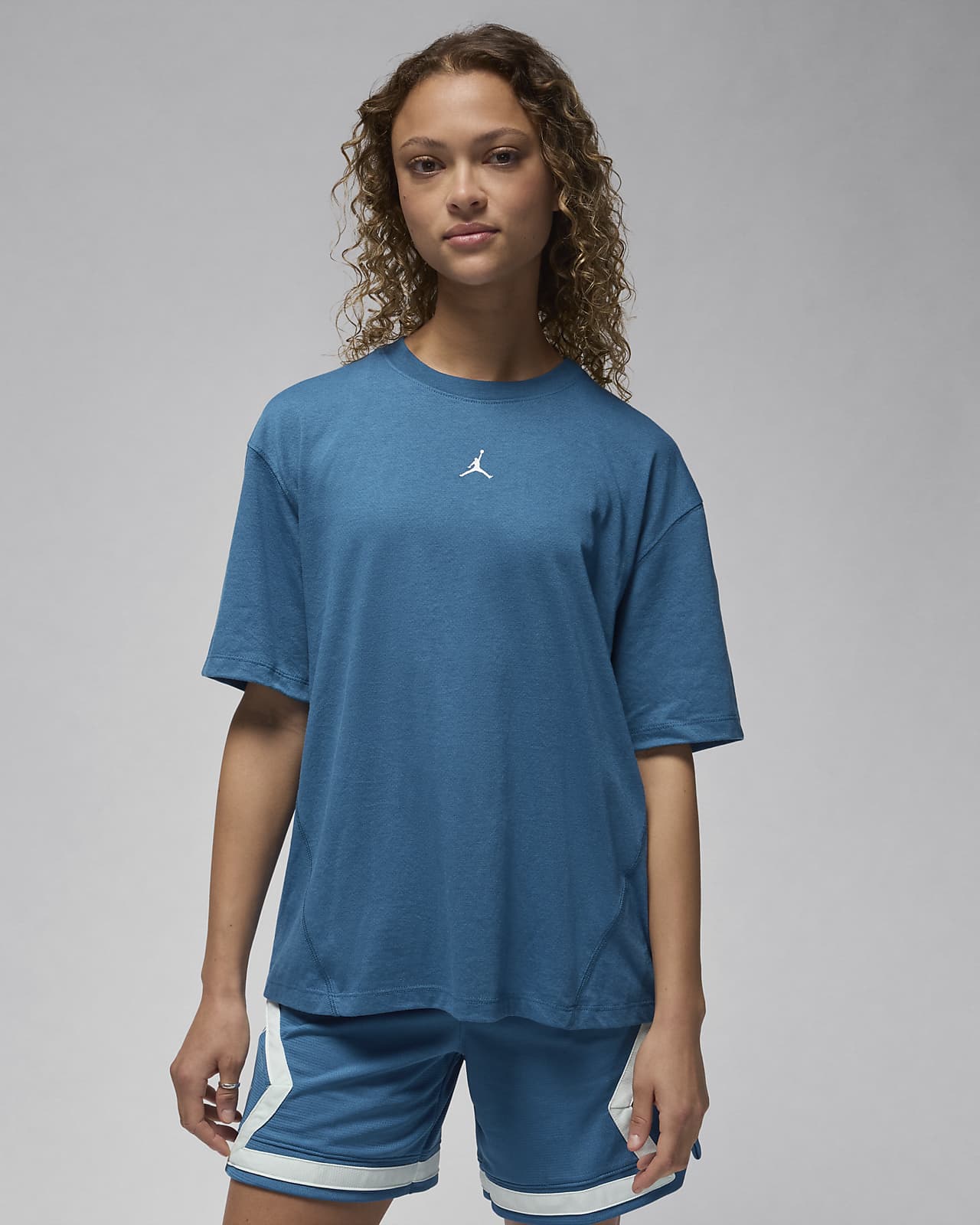 Damska koszulka z krótkim rękawem i motywem otwartego rombu Jordan Sport