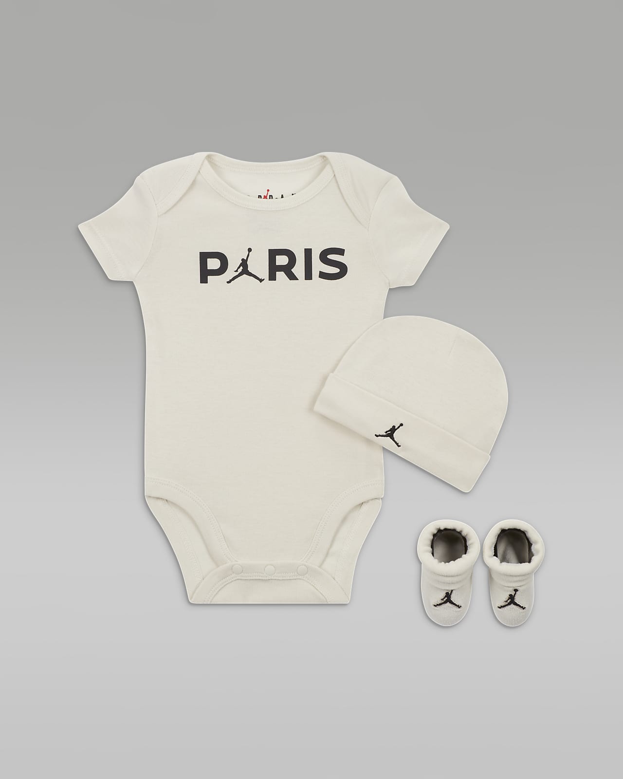 Jordan Paris Saint-Germain 3-Piece Boxed Set Baby 3-Piece Bodysuit Set.  Nike LU