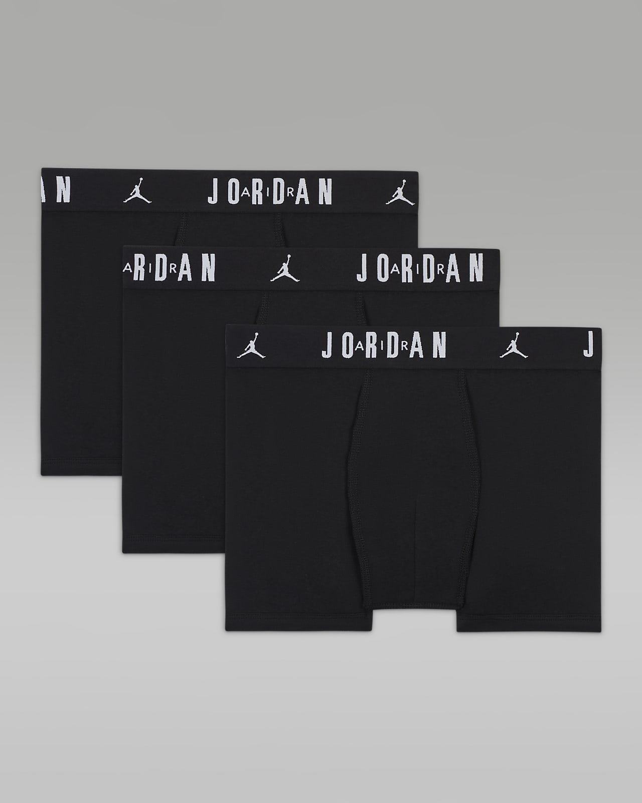 Jordan Flight Dri-FIT Big Kids' Cotton Boxer Briefs (3-Pack)