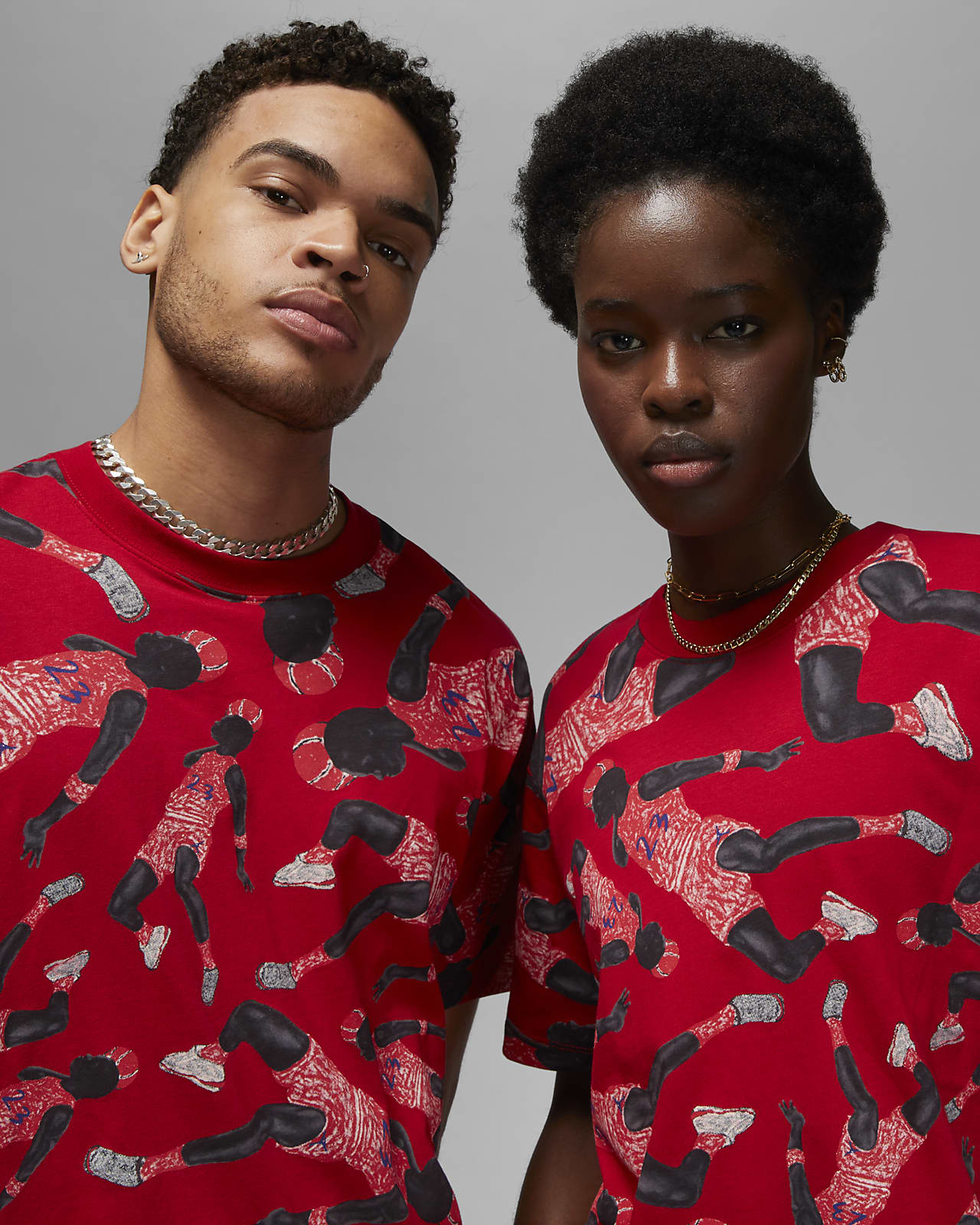 red and leopard nike shirt