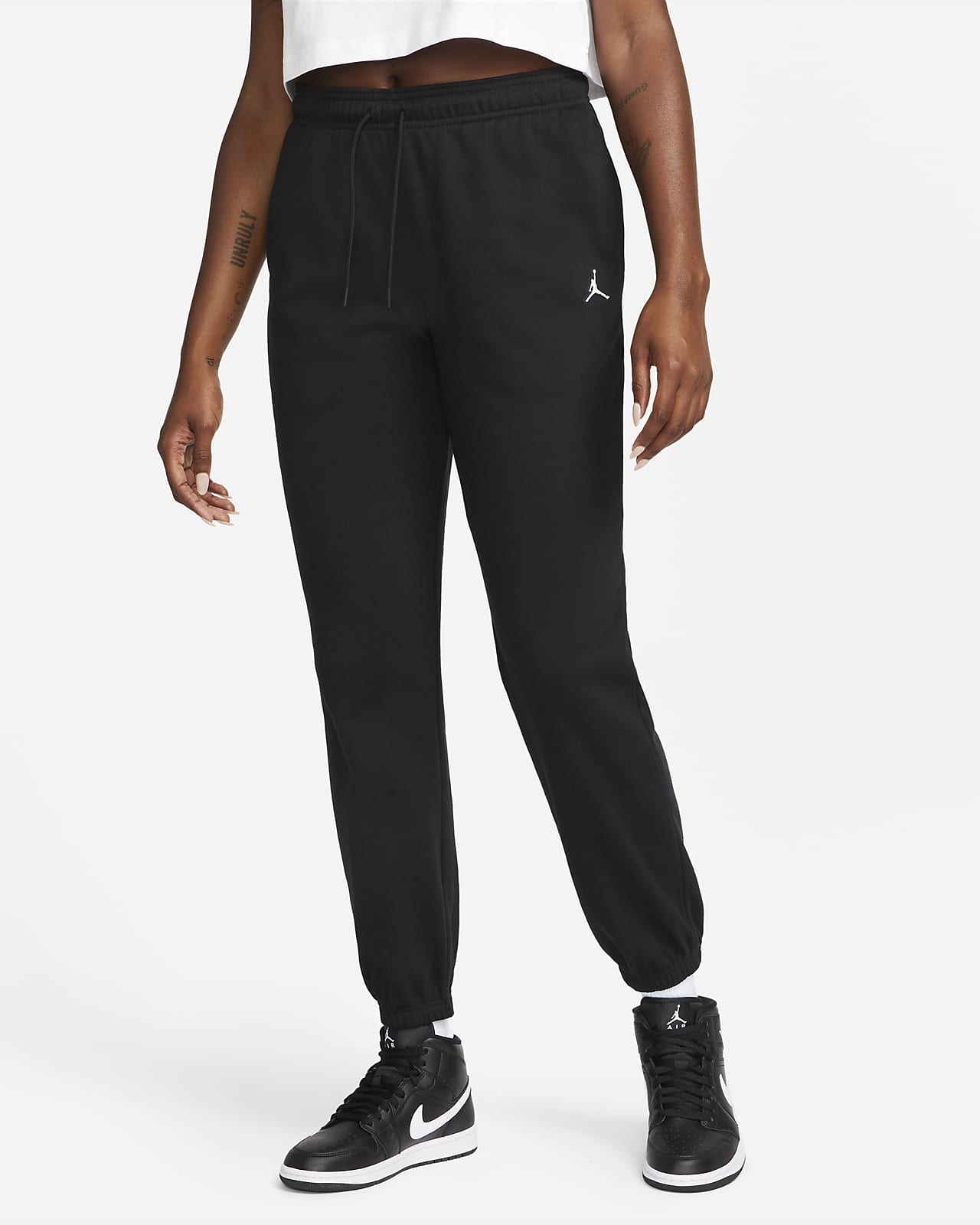 Nike Air Jordan Women's Essential Varsity Jumpsuit Size M, Black