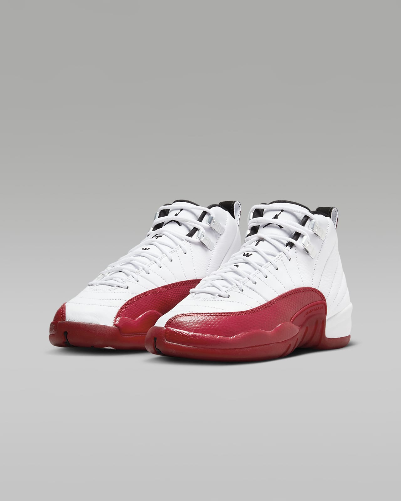 Air Jordan 12 Retro BG Red White Black Sneakers ~ Size Youth 6.5