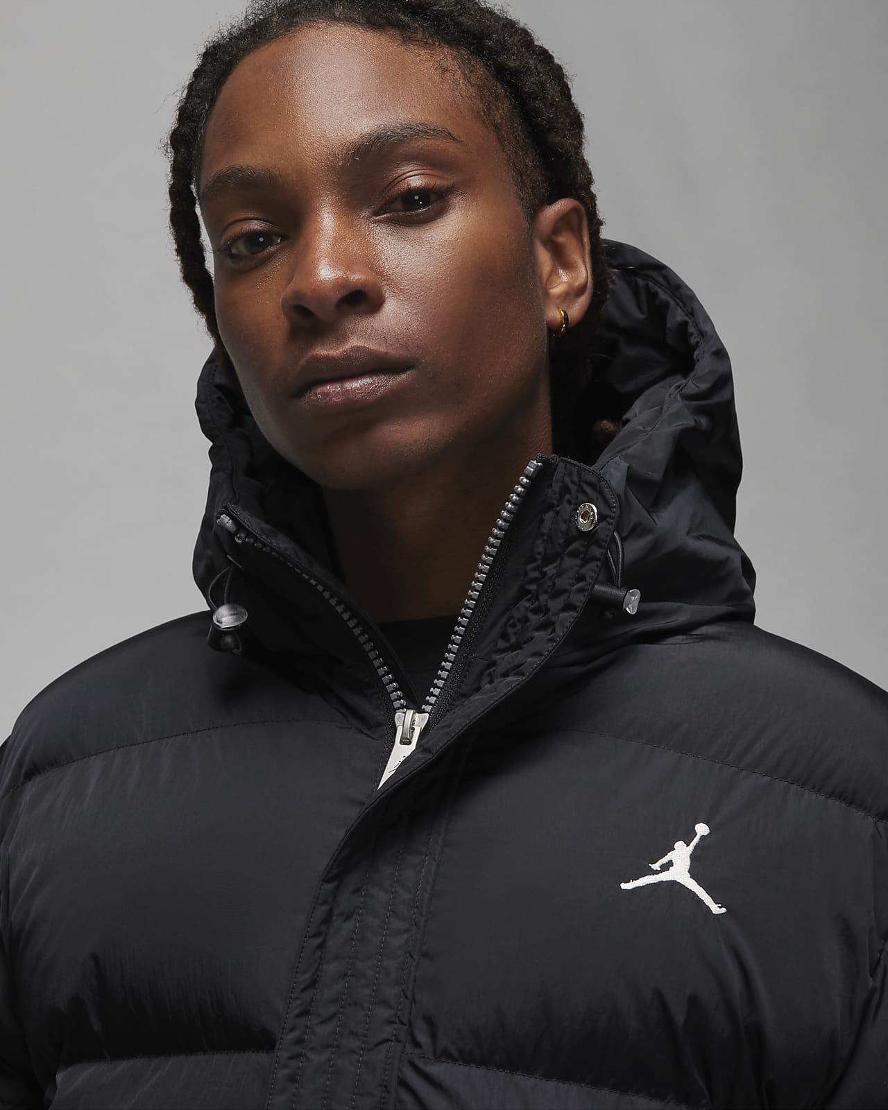 Nike Jordan Essentials Men's Warmup Hooded Jacket (as1, alpha, m, regular,  regular, Black/Gym Red) at  Men's Clothing store