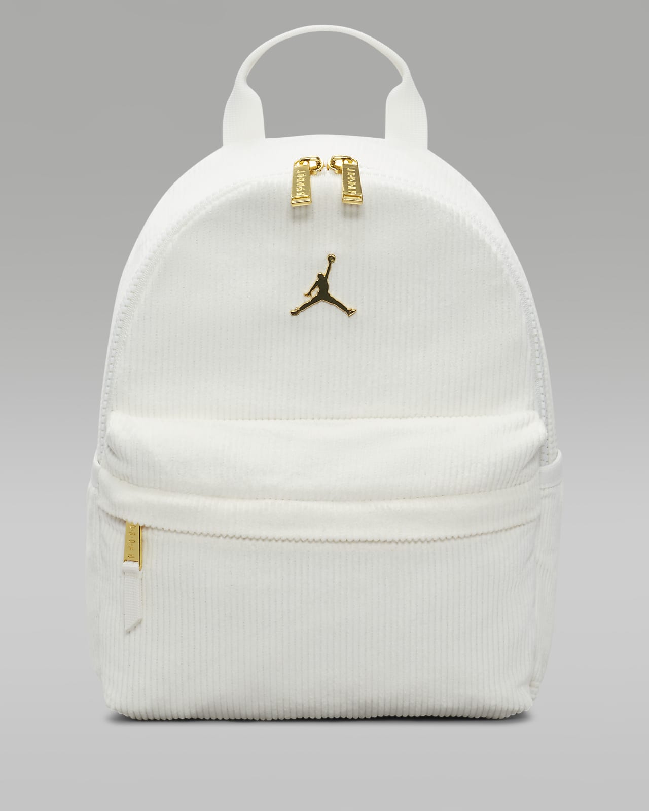 White and gold best sale jordan backpack