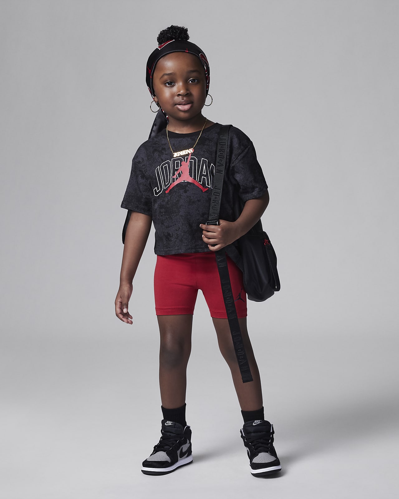 Completo in 2 pezzi Air Jordan Flight Bike Shorts Set Bimbi piccoli