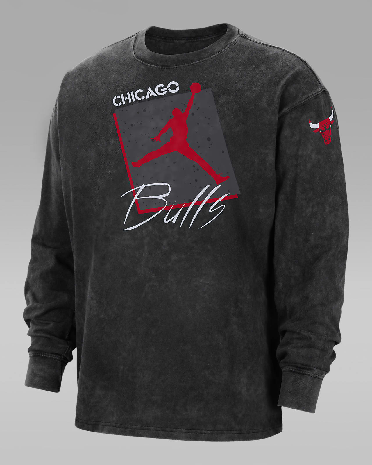Chicago Bulls Courtside Statement Edition Men's Jordan Max90 NBA Long-Sleeve T-Shirt