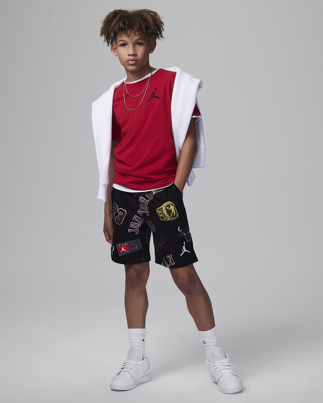 Jordan MJ Essentials Big Kids' Printed Shorts