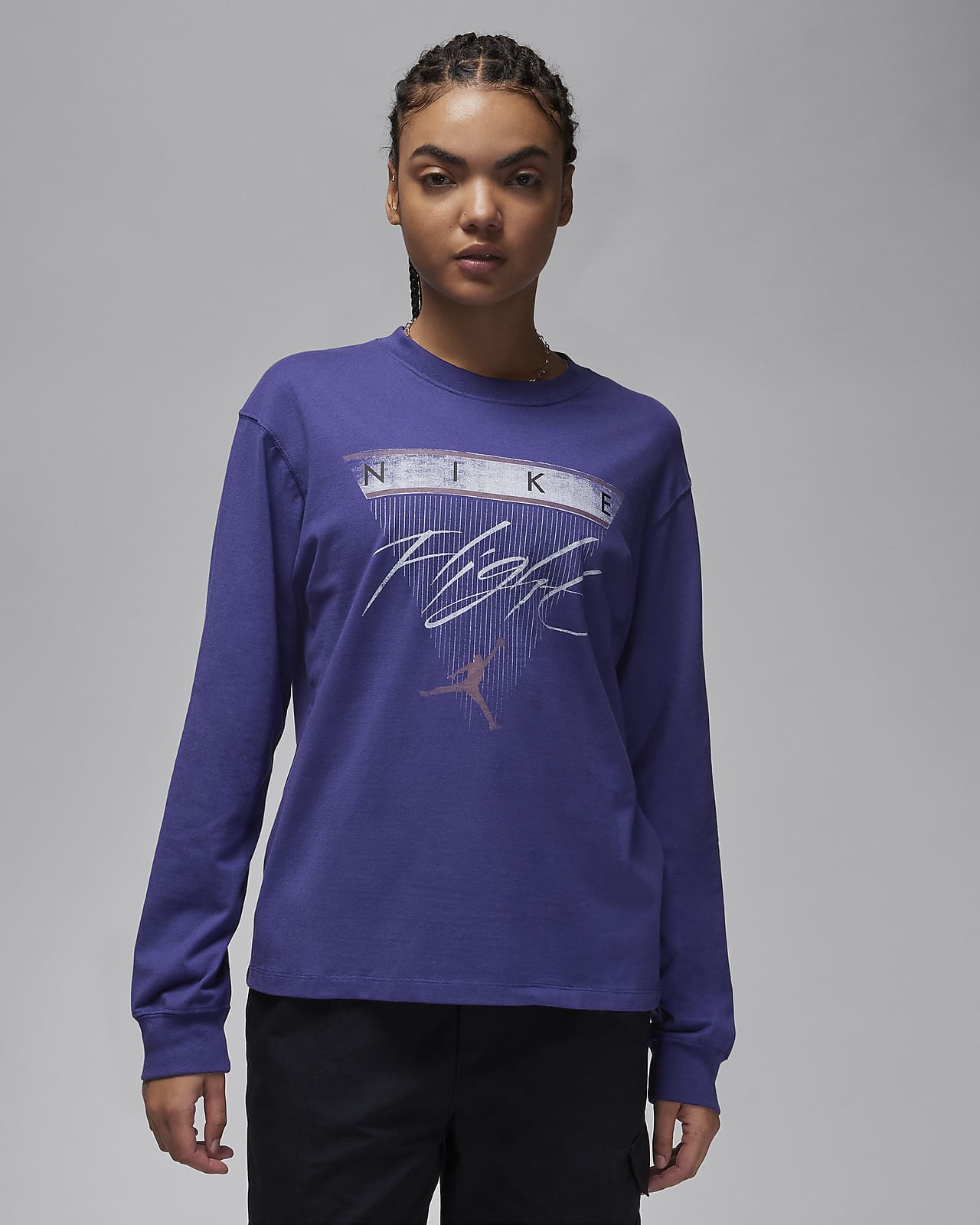 Playera jordan manga best sale larga