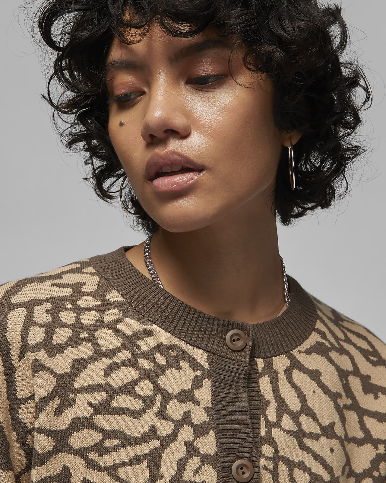 Cardigan en maille jacquard Jordan Flight pour femme