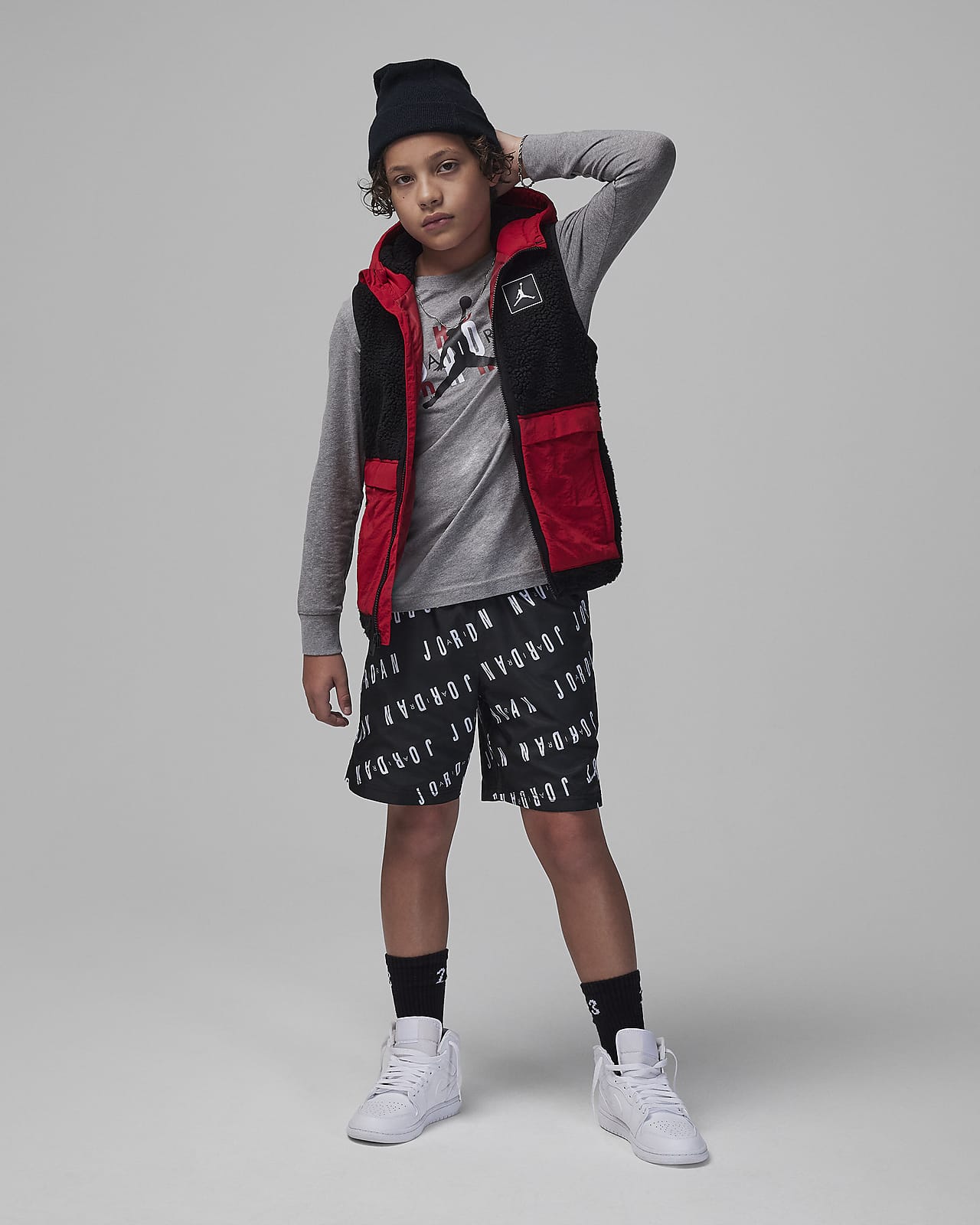Jordan Scramble Long Sleeve Tee Big Kids T Shirt