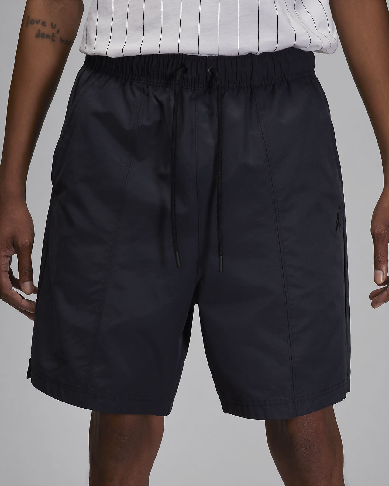 Mens black nylon shorts hot sale