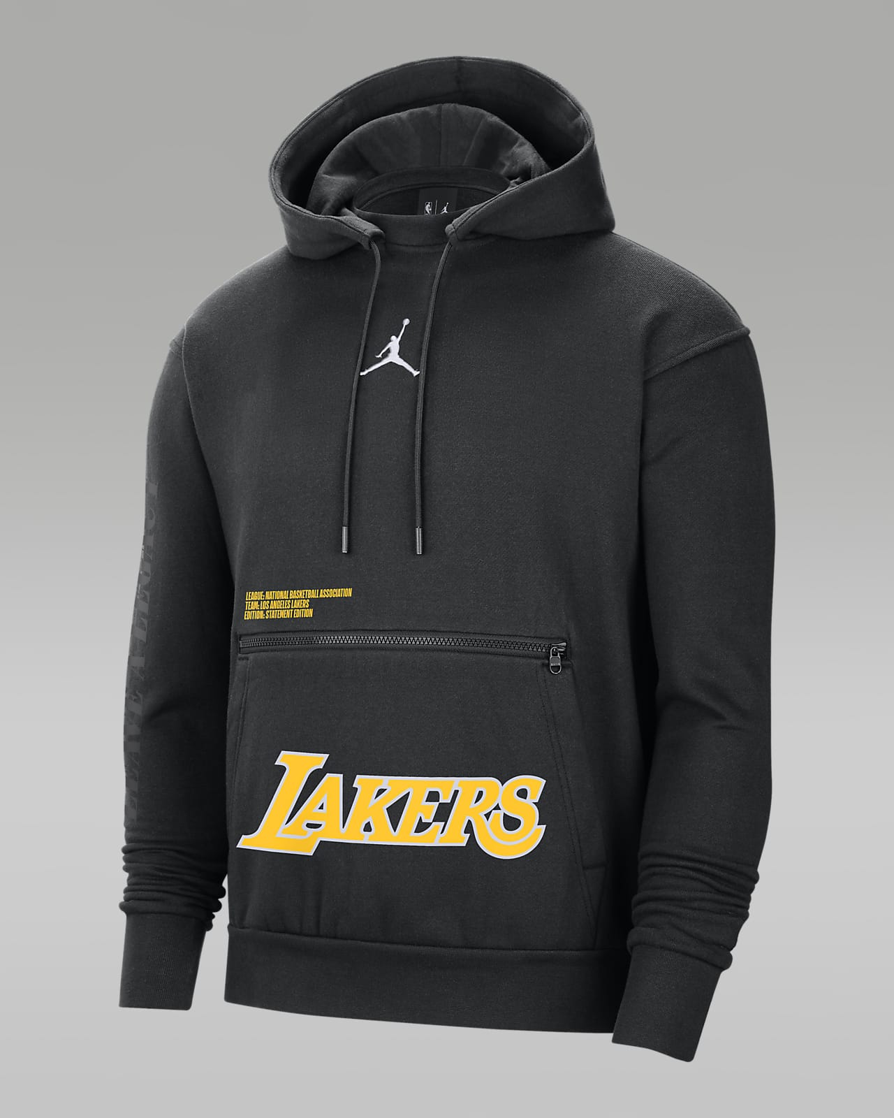 Felpa pullover in fleece con cappuccio Los Angeles Lakers Courtside Statement Edition Jordan NBA – Uomo