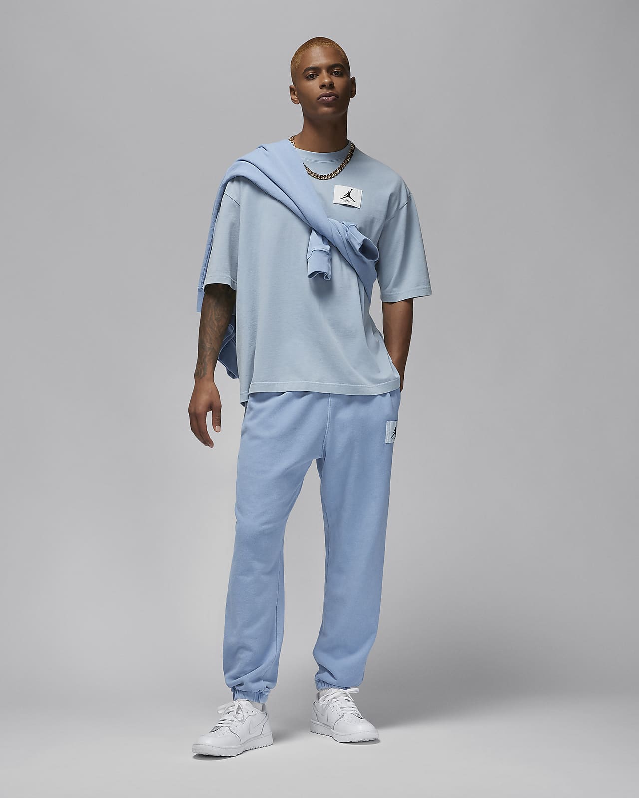 Jordan blue and white shirt outlet