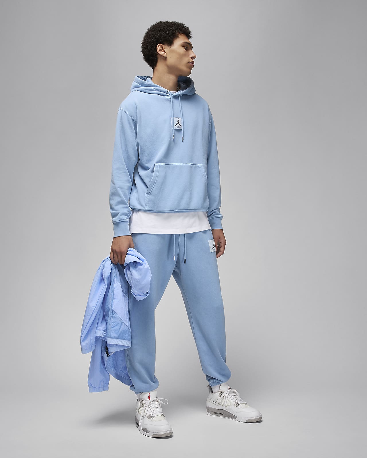 Jordan Essentials Men s Statement Fleece Washed Pullover Hoodie