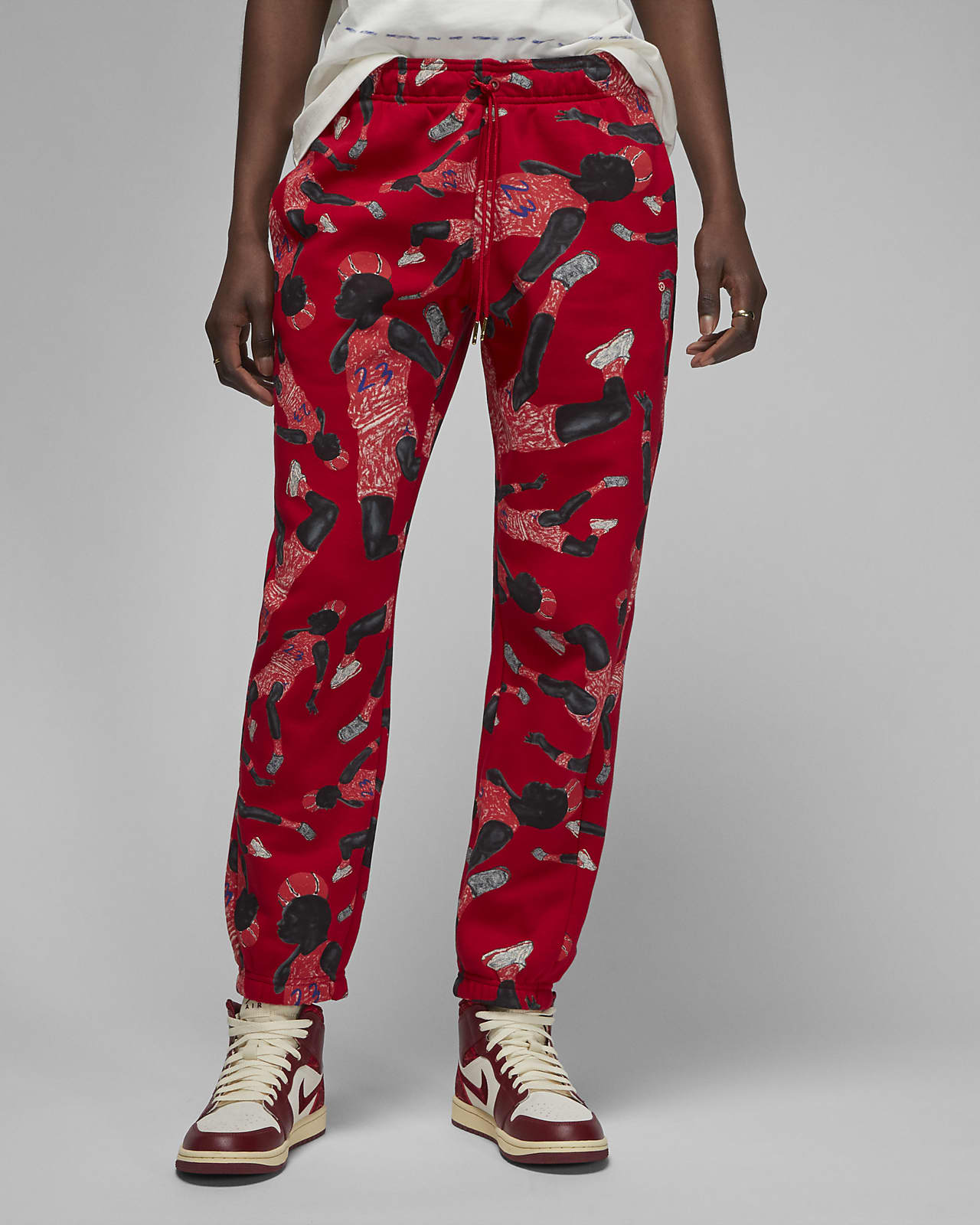Pantaloni in fleece Brooklyn Jordan Artist Series by Parker Duncan – Donna