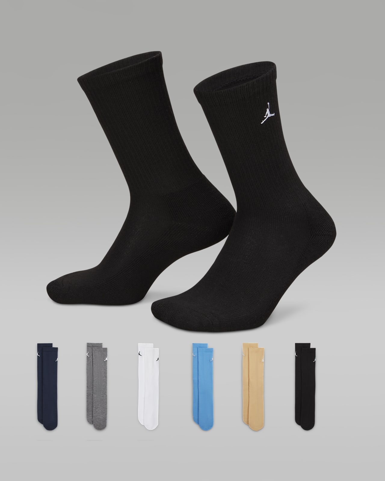 (6 Everyday Jordan Kinder Essentials Crew-Socken ältere Nike Paar). für LU
