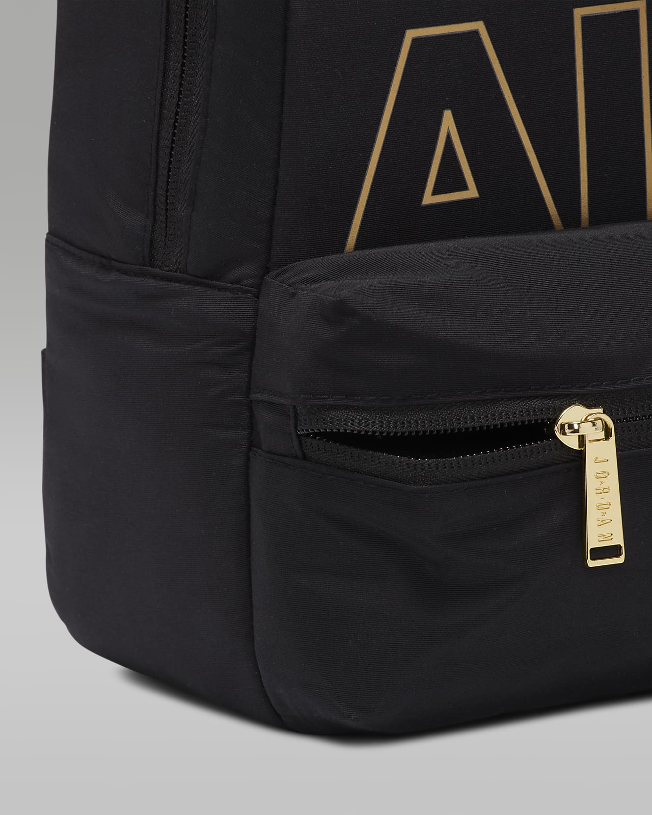 Jordan Black and Gold Backpack Medium Backpack