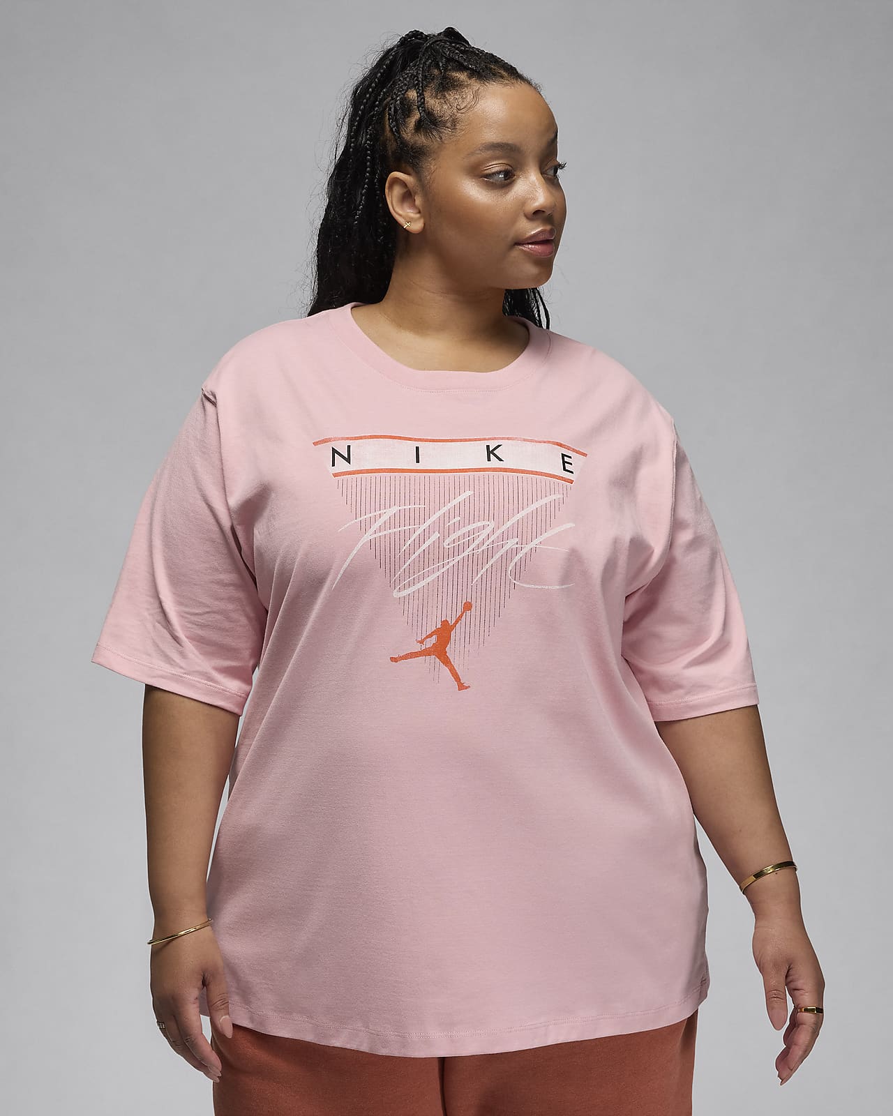 Jordan Flight Heritage mintás női póló (plus size méret)