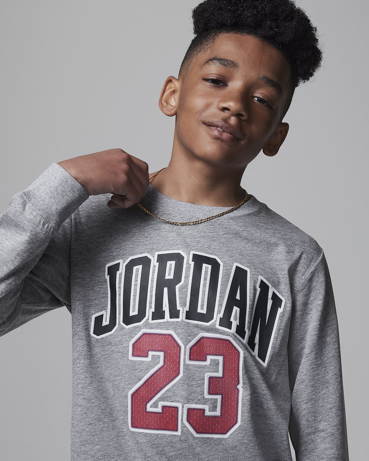Camiseta Jordan 23 Grey para niño