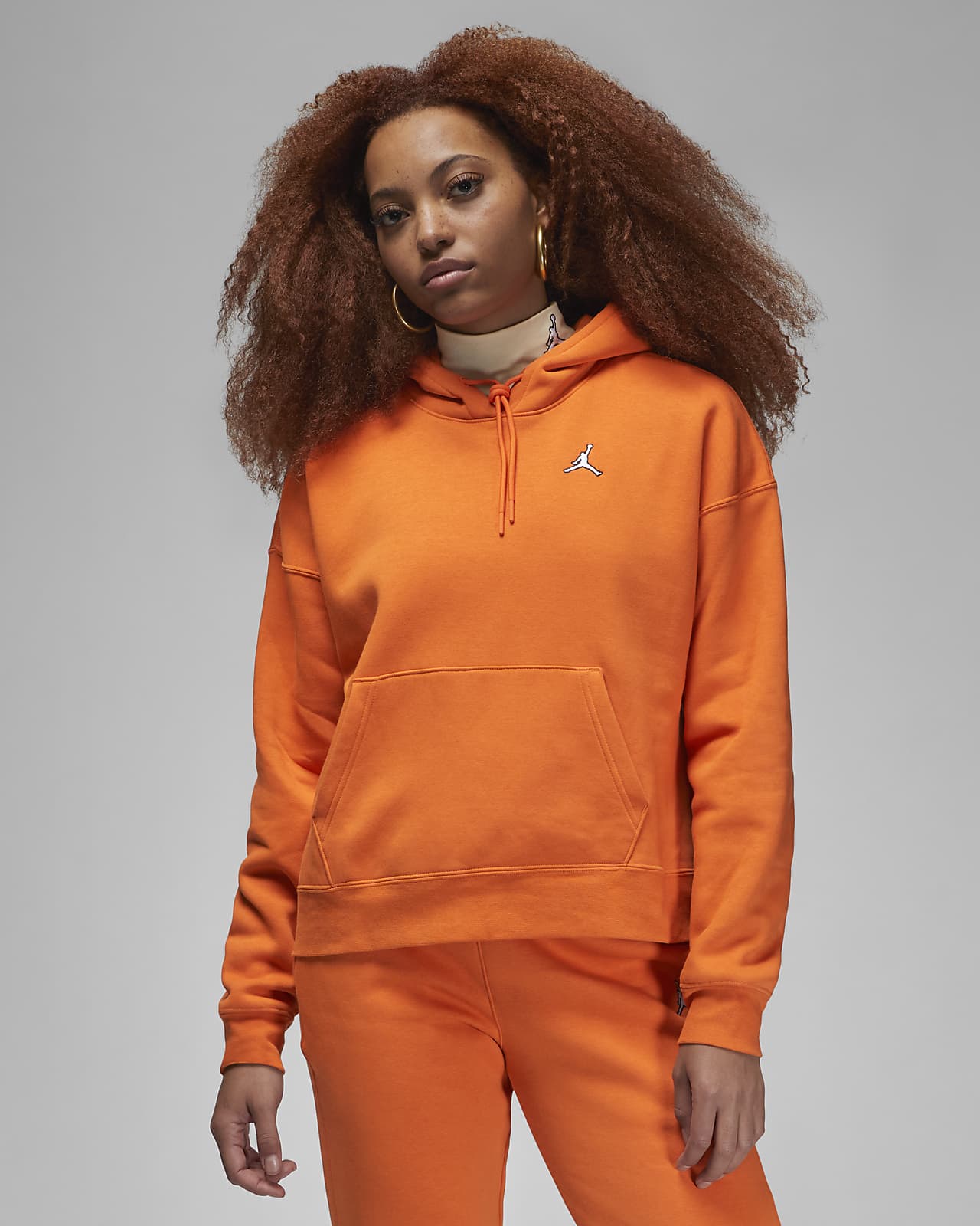 Nike orange hot sale hoodie women's