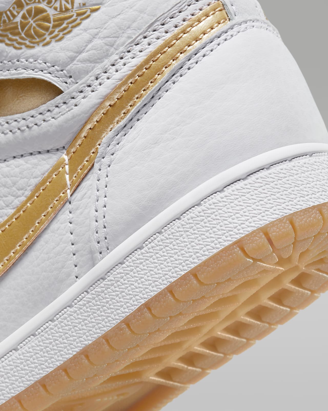 White n sale gold jordans