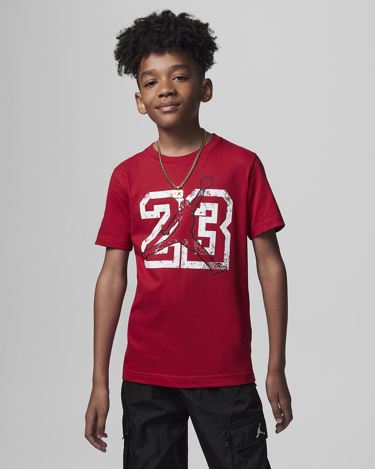 Kids Nike Air Jordan Vintage Jersey Style T Shirt 23 Photo -  Hong Kong