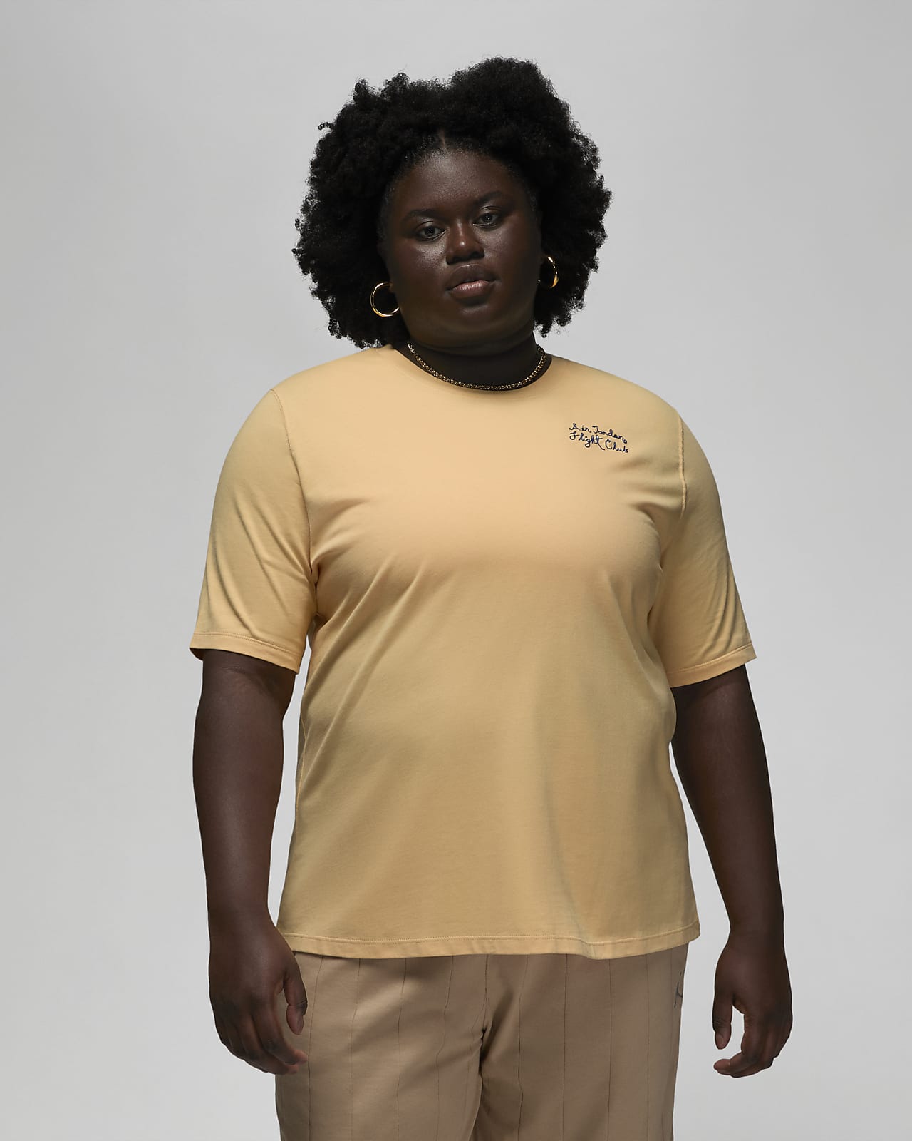 Jordan Womens Flight T-Shirt - Yellow/White Size S