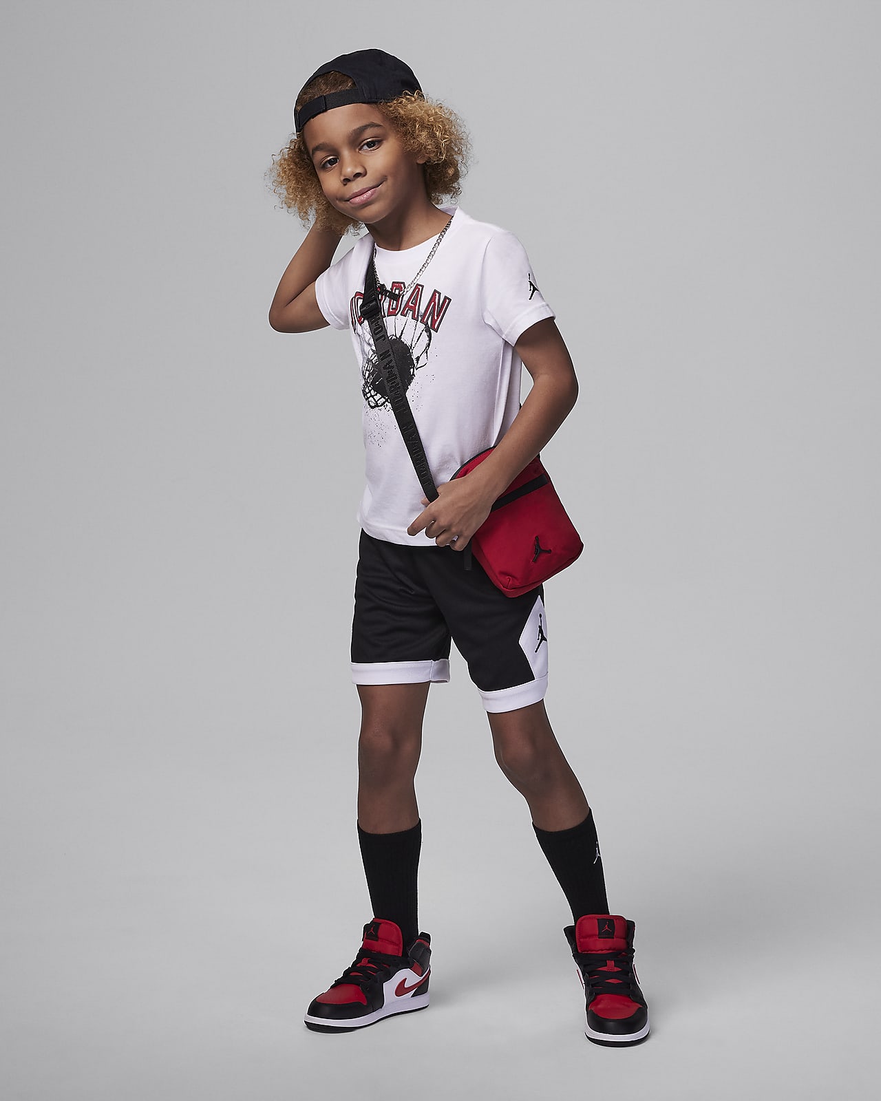 Σετ δύο τεμαχίων με σορτς Jordan Hoop Styles για μικρά παιδιά