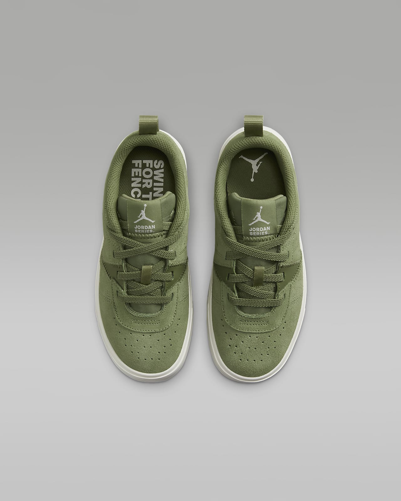 Jordan son top of low olive