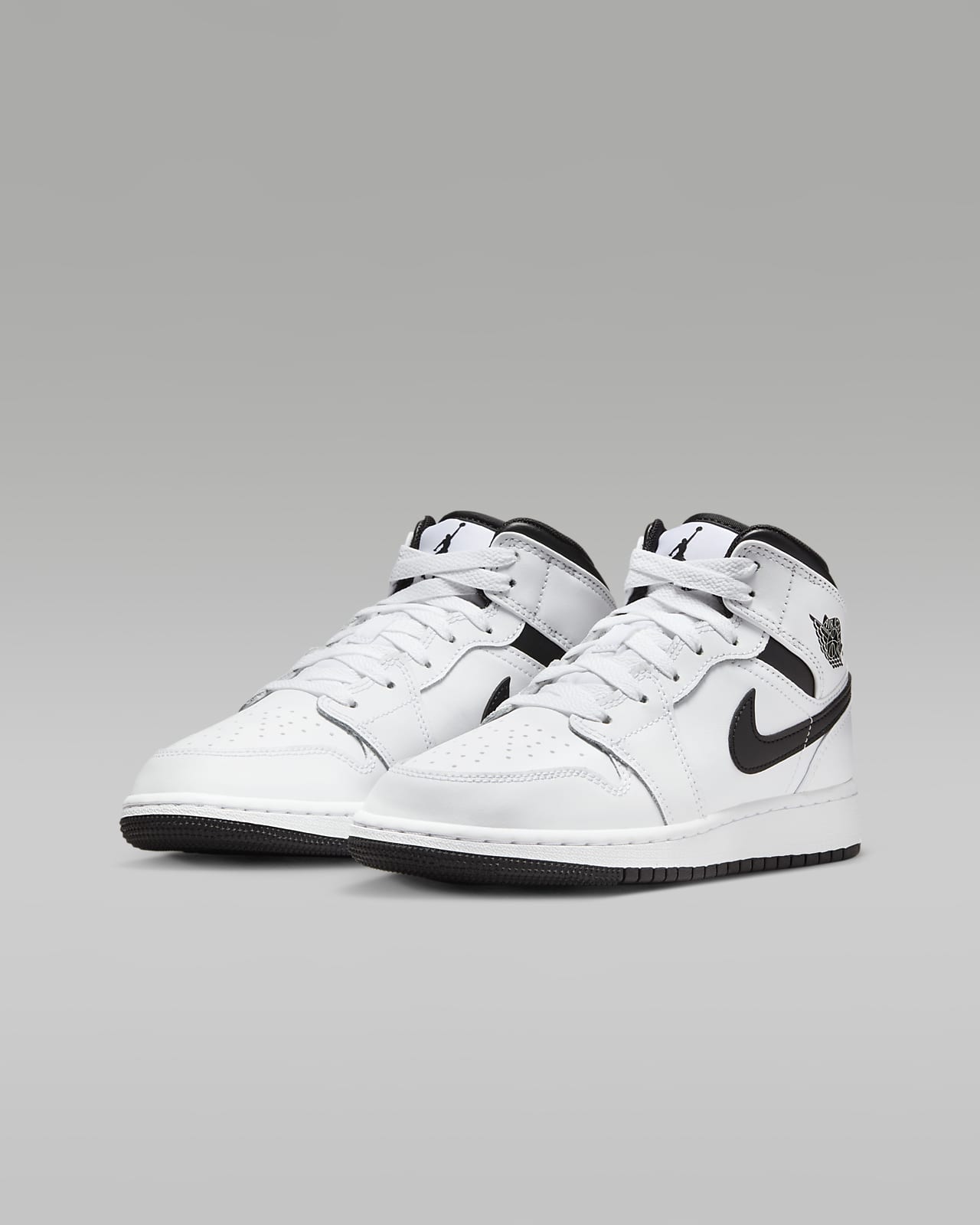 Air jordan 1 mid white new arrivals silver