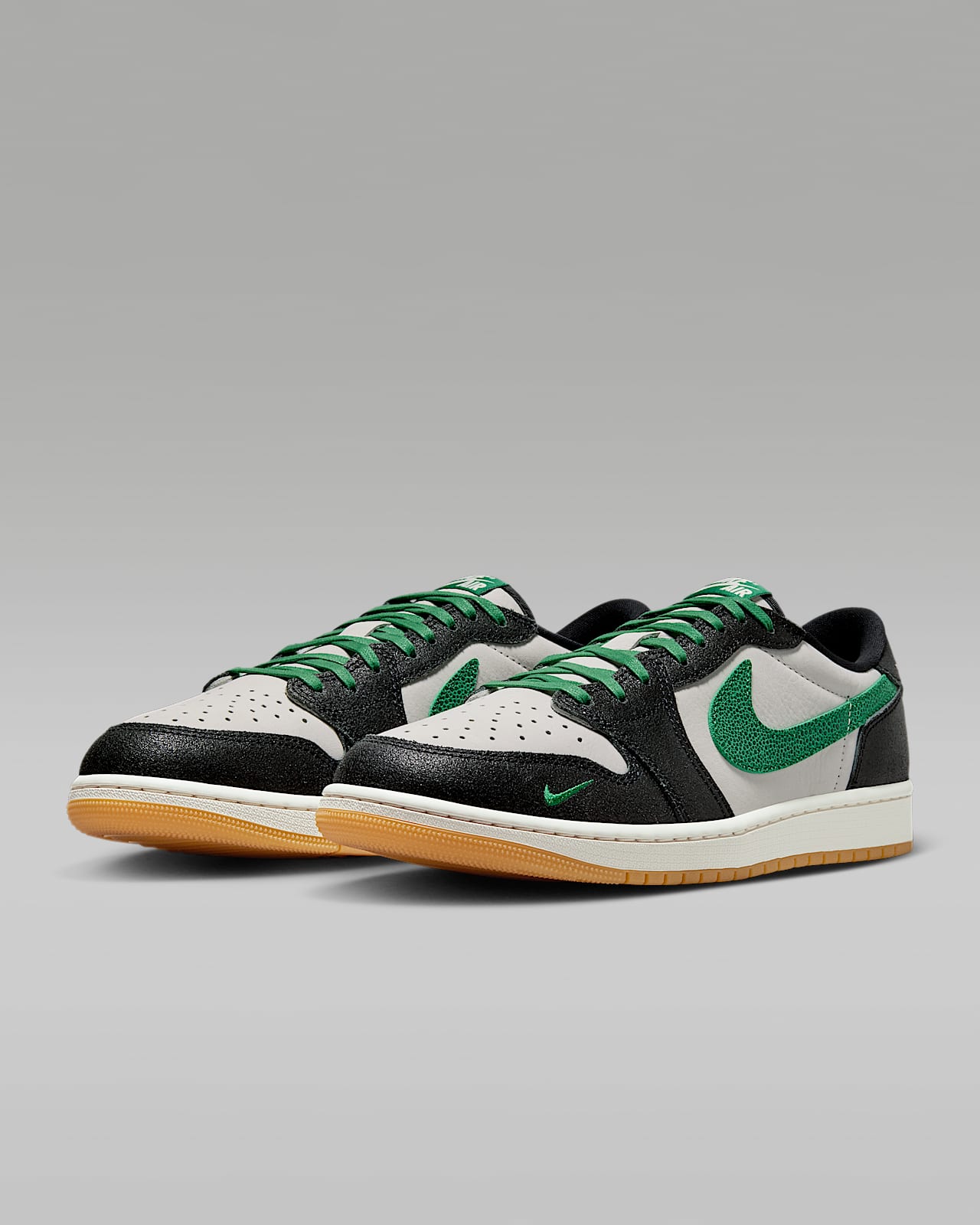 Air Jordan 1 Retro Low OG "Phantom and Pine Green" Men's Shoes