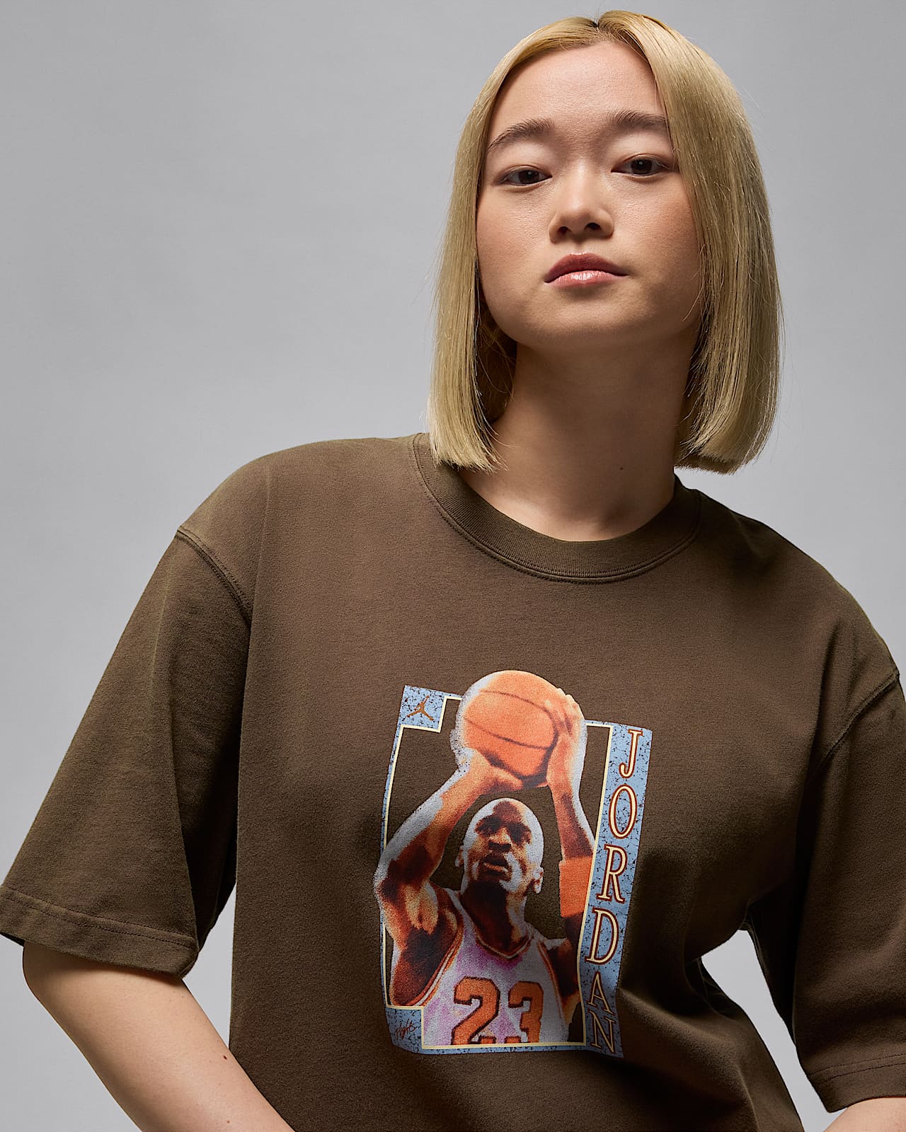 brown nike shirt women's