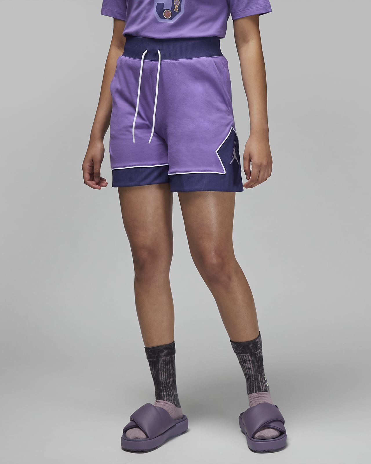Errands To Run Solid Purple High Waisted Athletic Shorts – Pink Lily