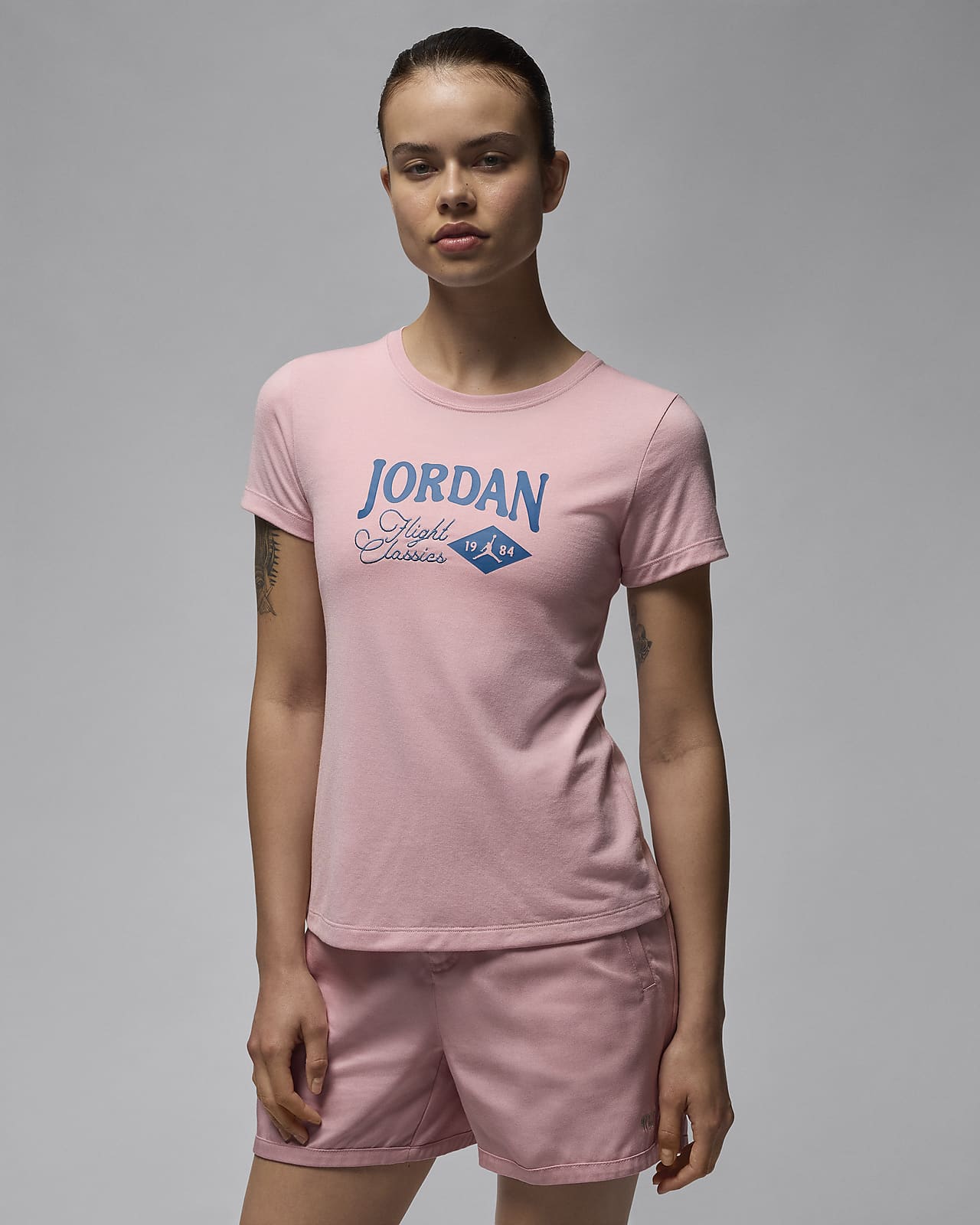 T-shirt slim à motif Jordan pour femme